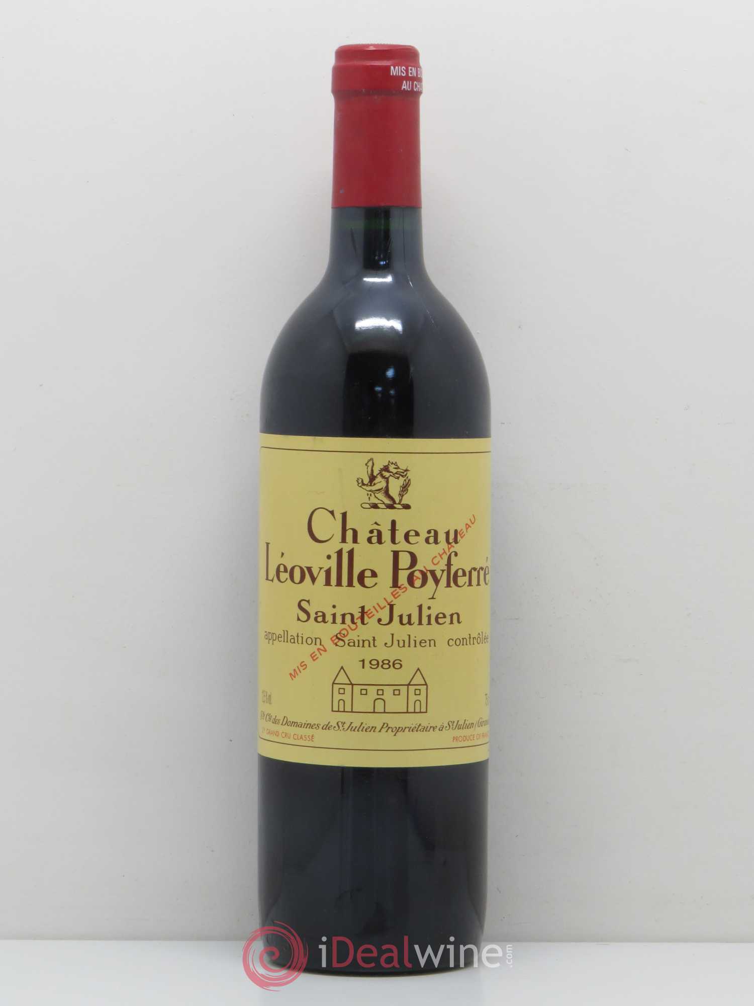 Château Léoville Poyferré 2ème Grand Cru Classé 1986 - Lot de 1 bouteille - 0