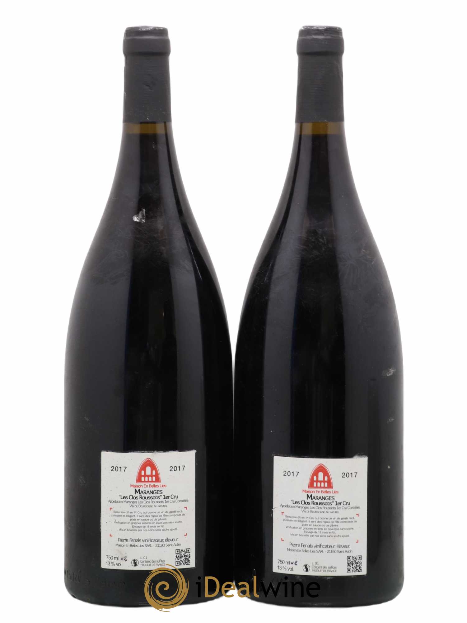 Maranges 1er Cru Les Clos Roussots Maison En Belles Lies 2017 - Lot de 2 magnums - 1