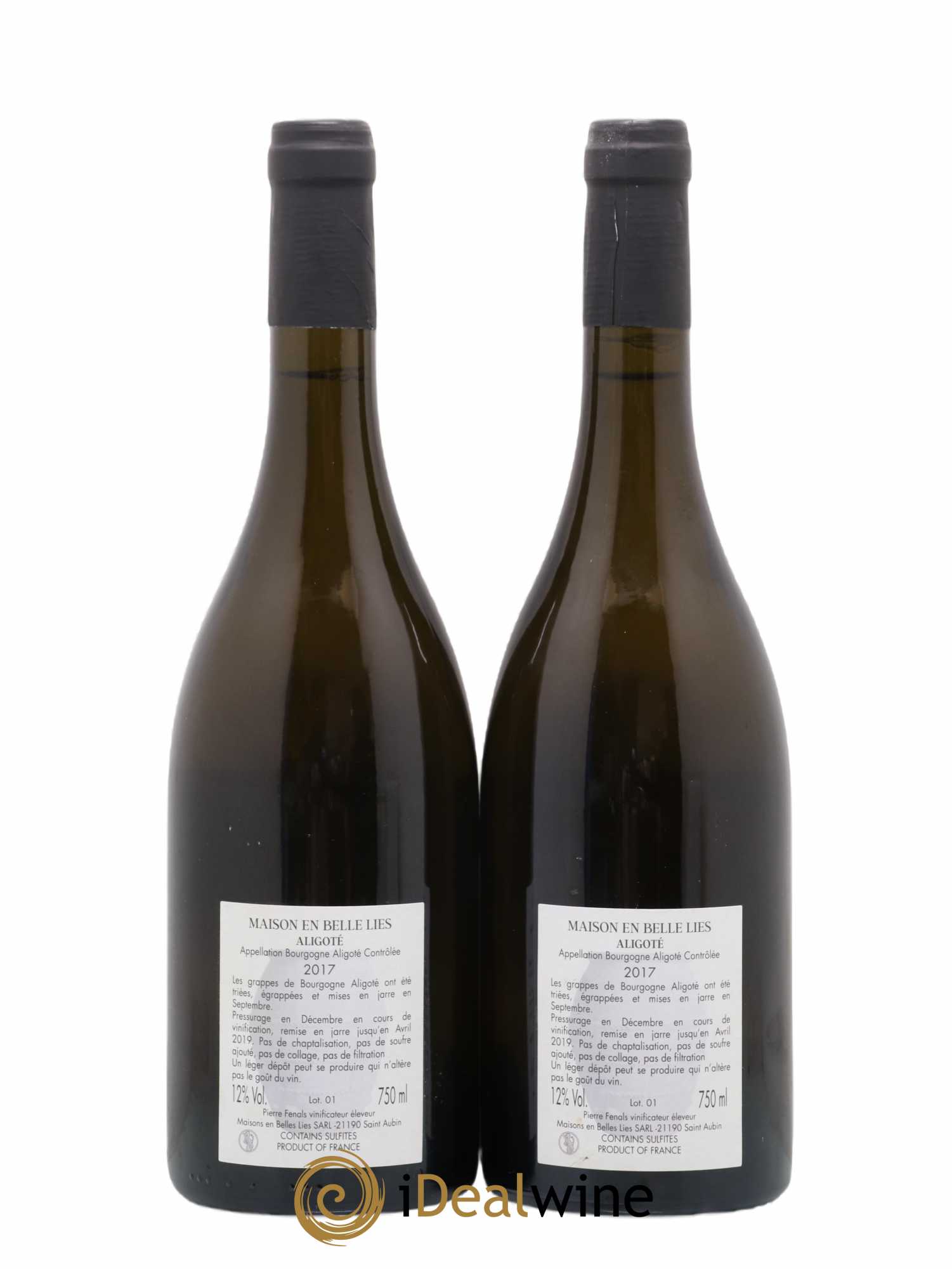 Bourgogne Aligoté Maison En Belles Lies 2017 - Posten von 2 Flaschen - 1