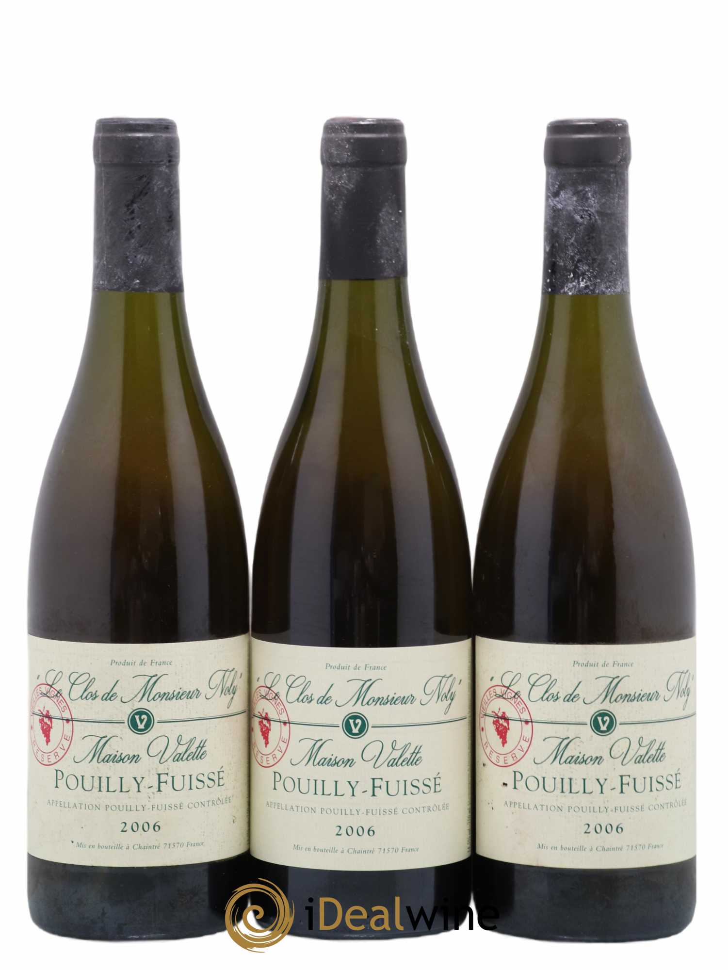 Pouilly-Fuissé Clos de Monsieur Noly Vieilles Vignes Valette (Domaine) 2006 - Lot de 3 bouteilles - 0