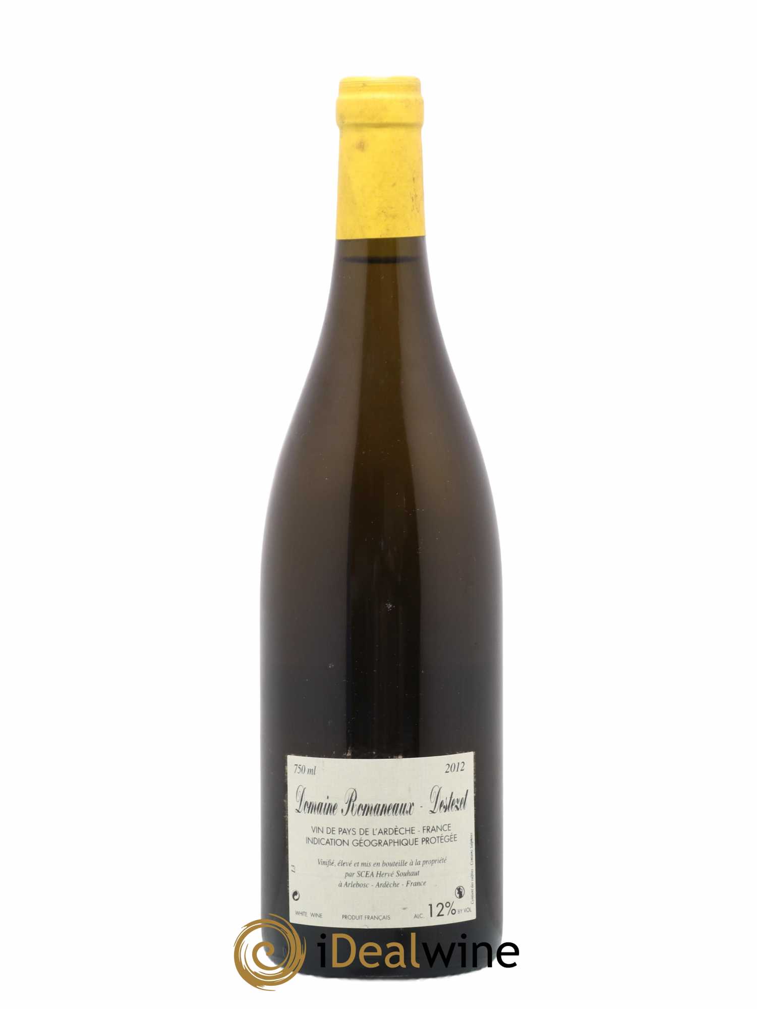 Ardèche (Vin de Pays) Hervé Souhaut - Domaine Romaneaux-Destezet 2012 - Lot de 1 bouteille - 1