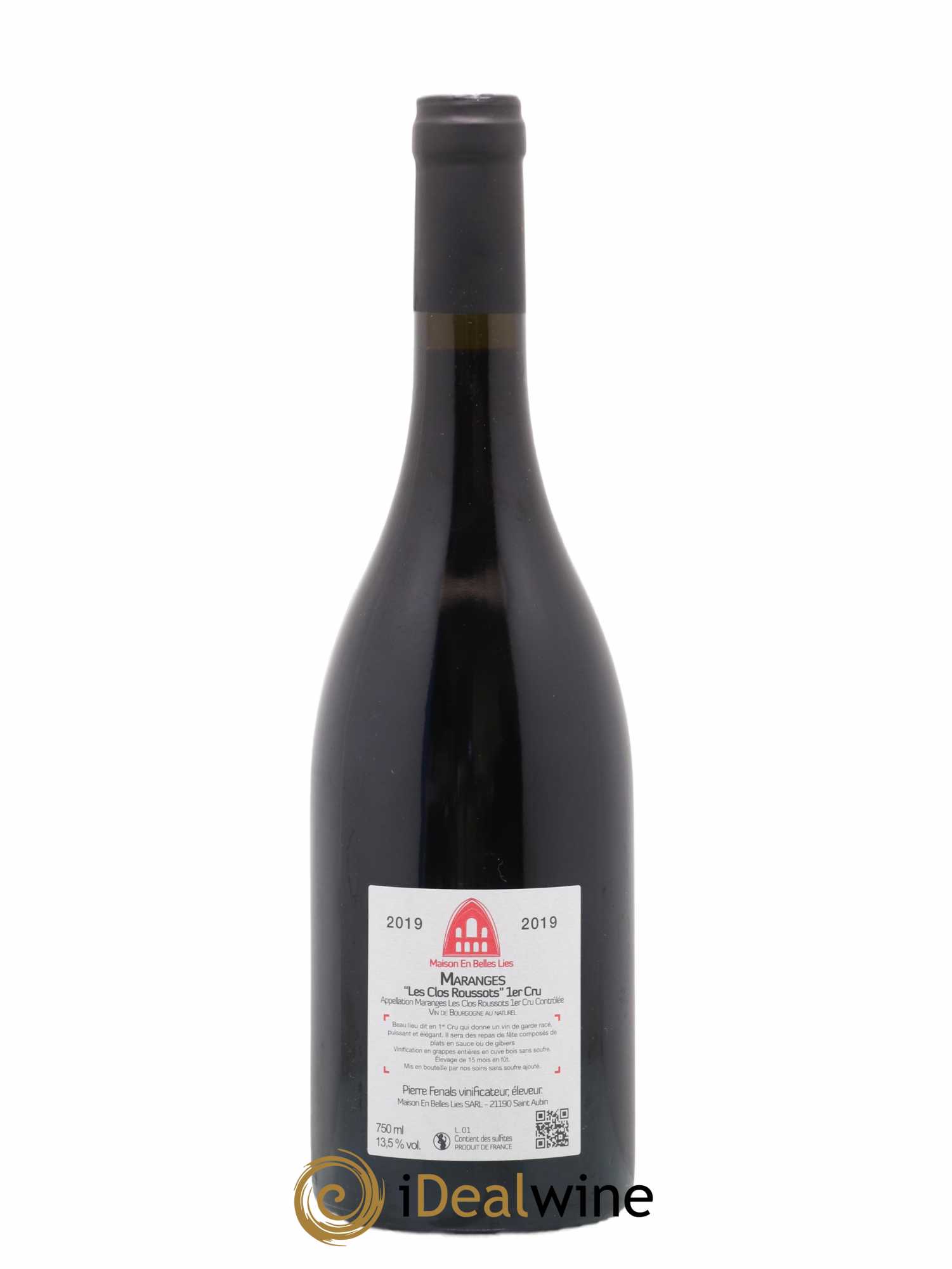 Maranges 1er Cru Les Clos Roussots Maison En Belles Lies 2019 - Lot de 1 bouteille - 1
