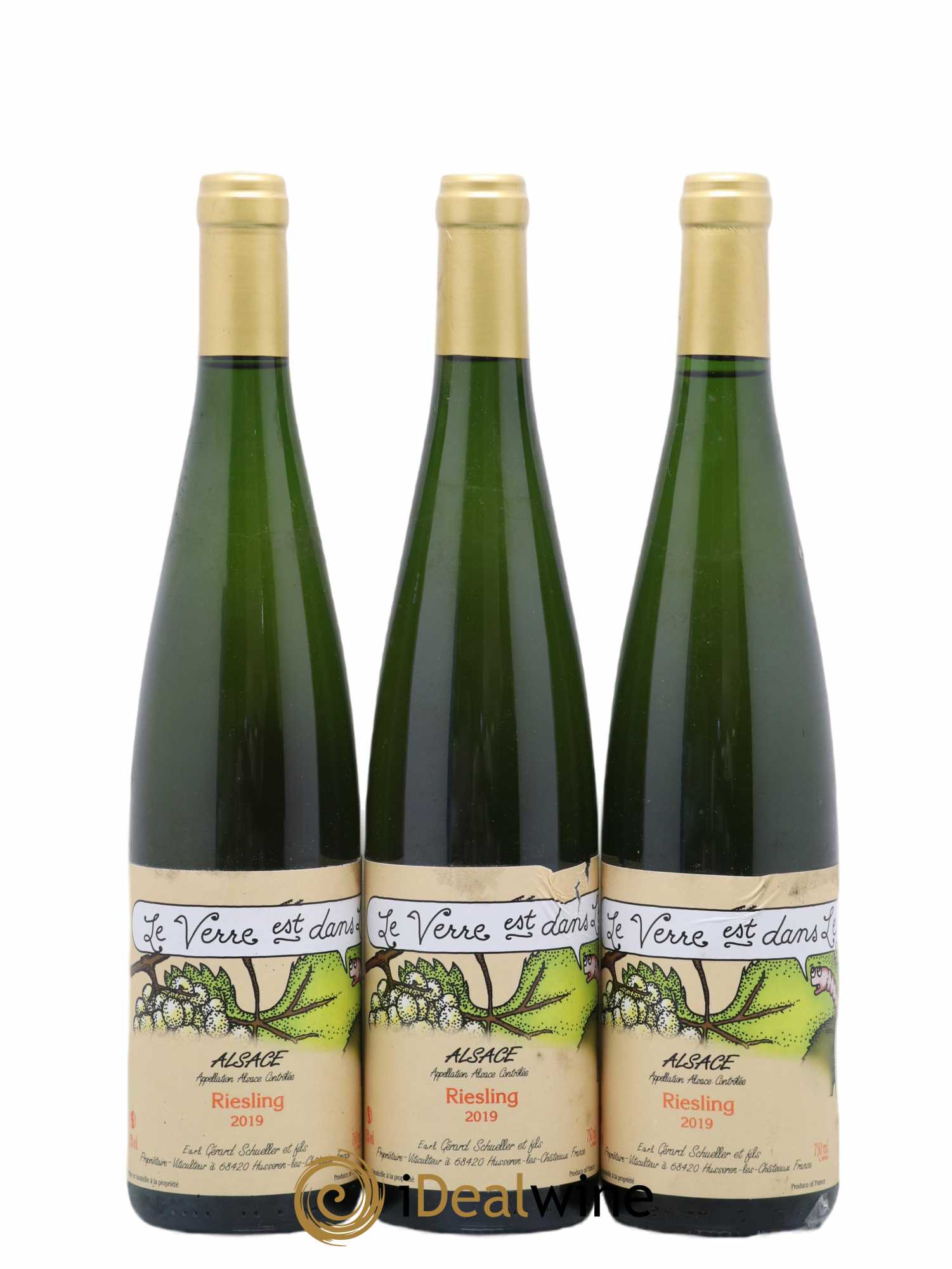 Riesling Le Verre Est Dans Le Fruit Domaine Gerard Schueller 2019 - Lotto di 3 bottiglie - 0