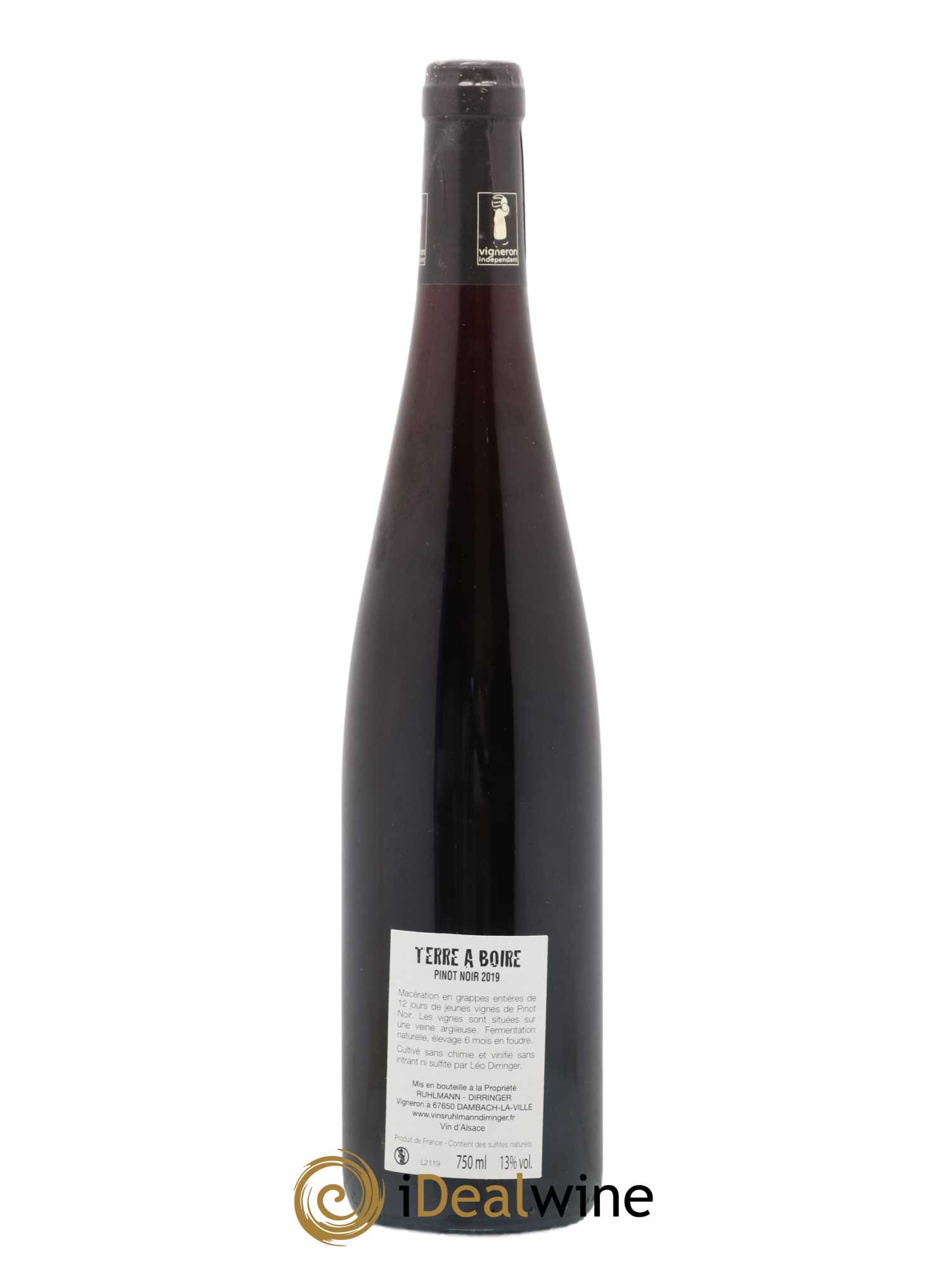 Vin de France Terre à boire pinot noir Domaine Ruhlmann Dirringer 2019 - Posten von 1 Flasche - 1