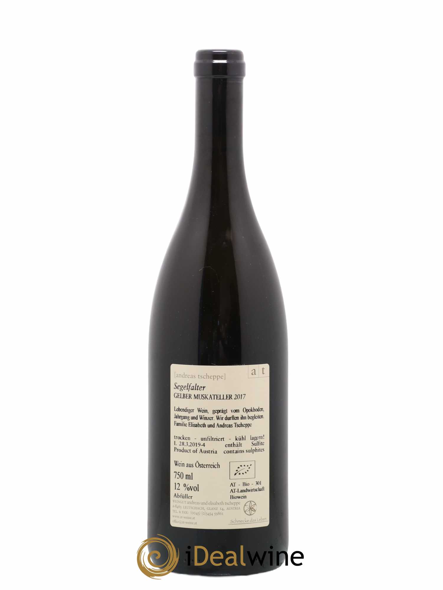 Autriche Segal Falter Gelber muskateller Andreas Tscheppe 2017 - Posten von 1 Flasche - 1