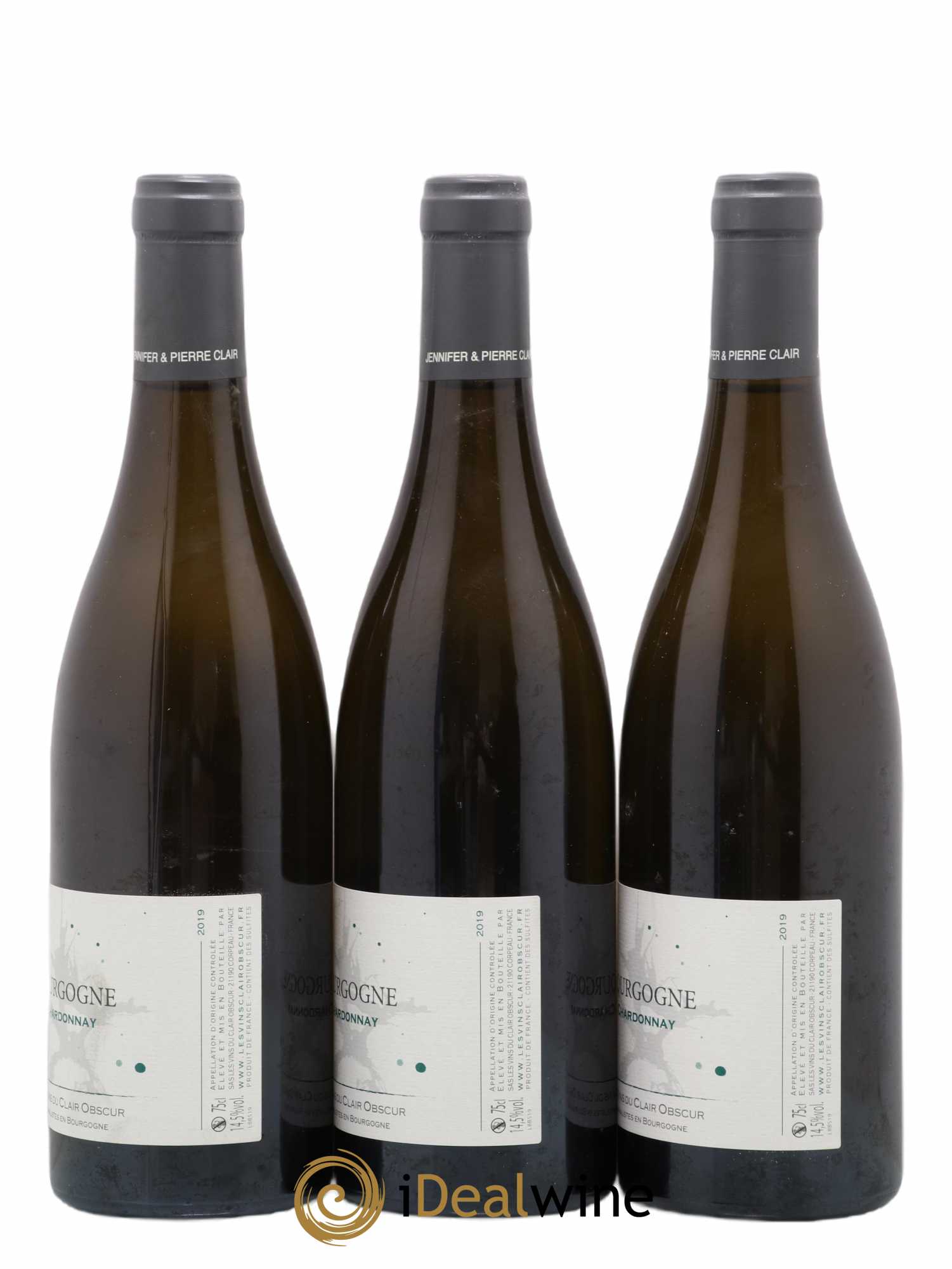 Bourgogne Chardonnay Domaine Clair Obscur 2019 - Lot de 3 bouteilles - 1