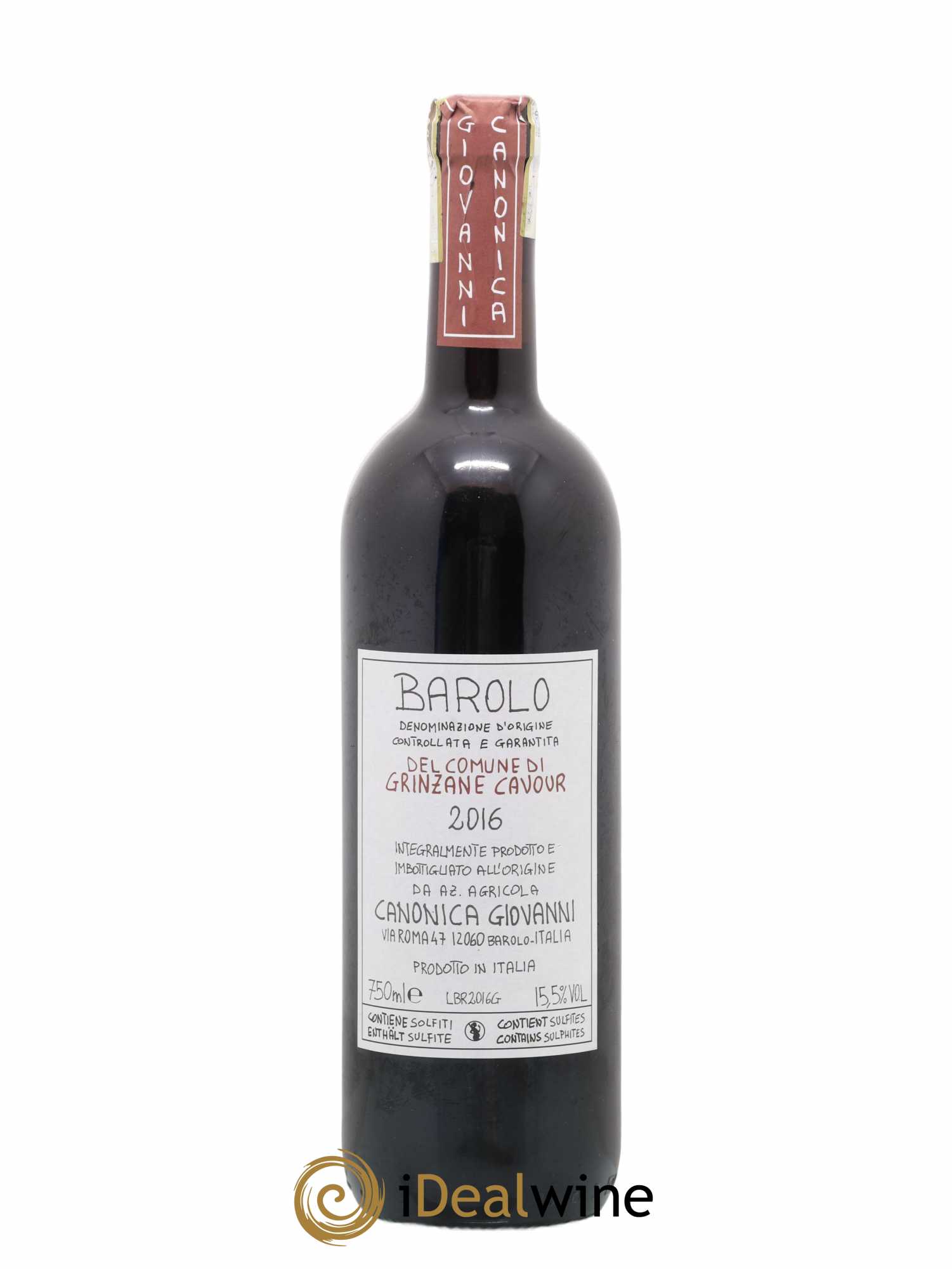 Barolo DOCG Grinzane Cavour Giovanni Canonica La Roche Bezigon Domaine Jean Claude Garnier 2016 - Posten von 1 Flasche - 0
