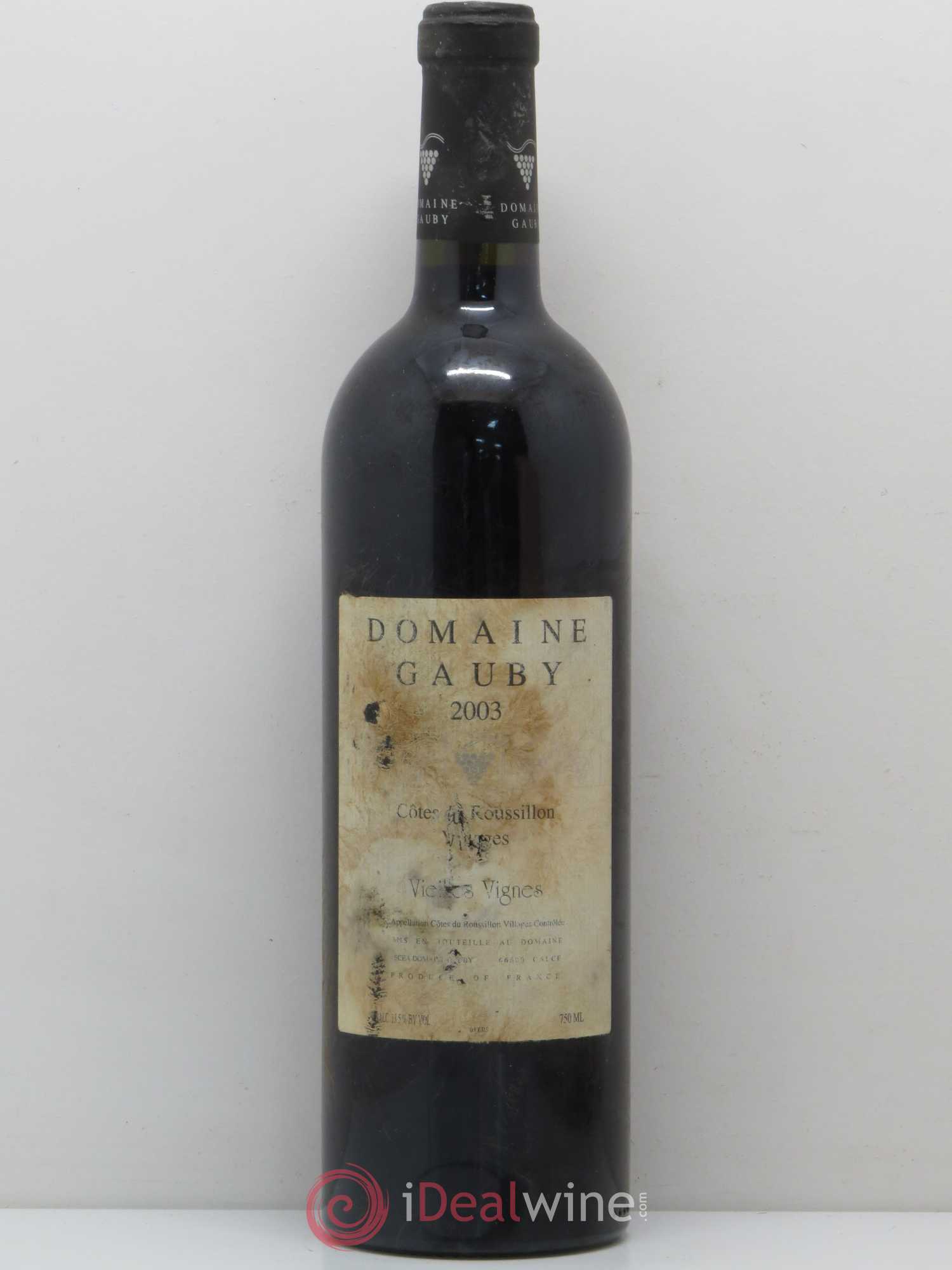Côtes du Roussillon Villages Vieilles vignes Gauby (Domaine) 2003 - Lot de 1 bouteille - 0