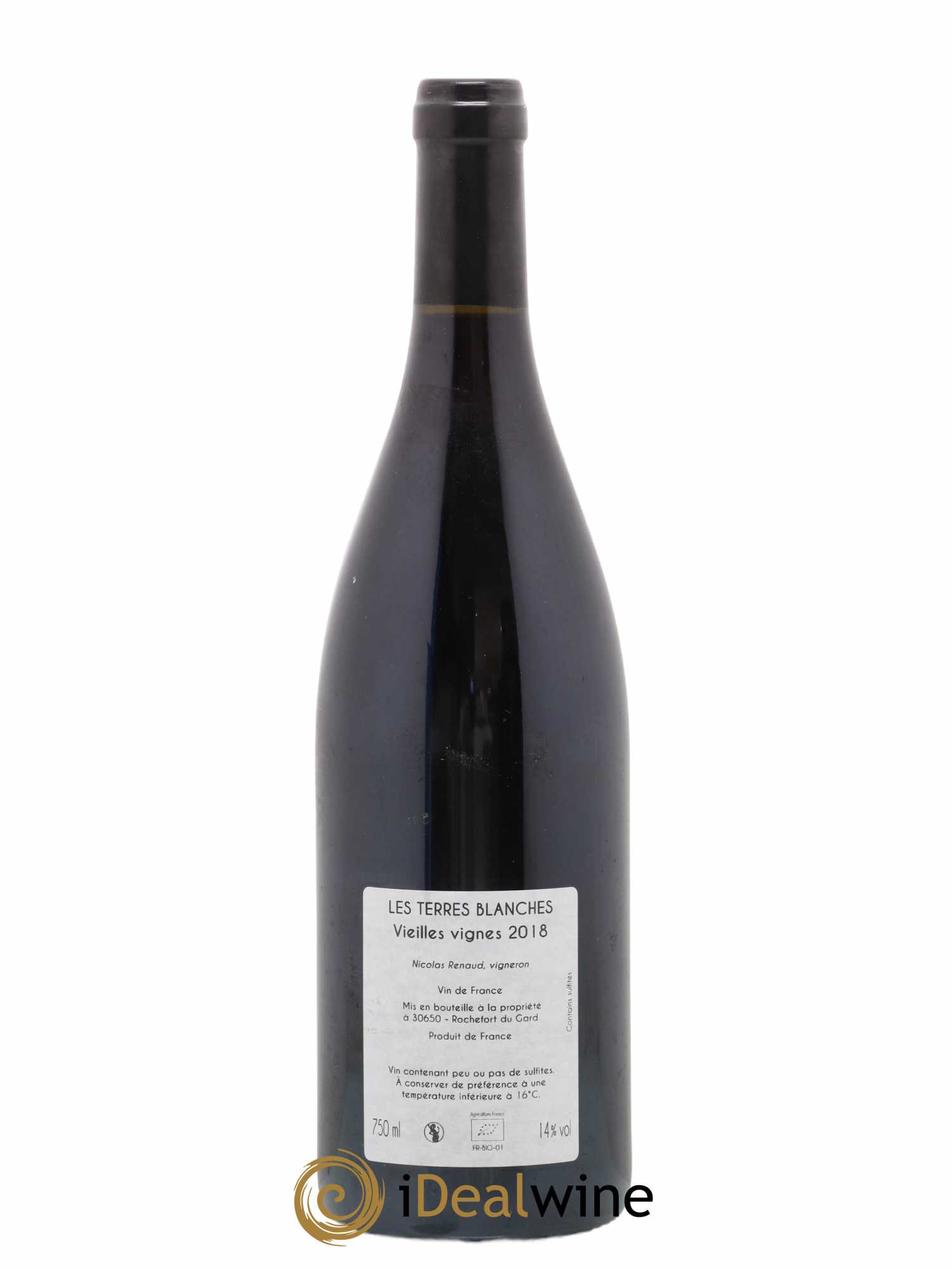 Vin de France Les Terres Blanches Vieilles vignes Clos des Grillons Morges Chardonnay Parcelles 902 Domaine Houillon 2018 - Lot de 1 bouteille - 1