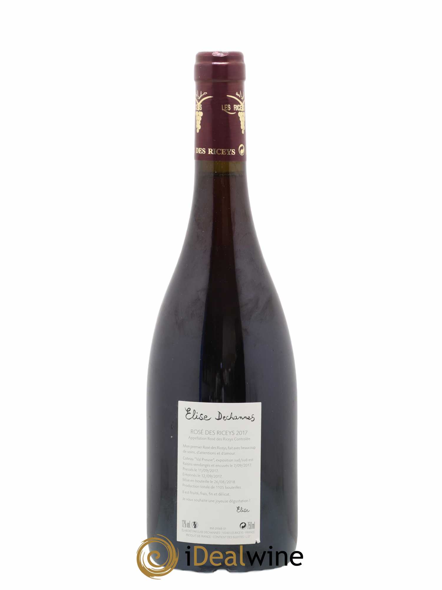 Rosé des Riceys Elise Dechannes (Domaine) Pif Ploussard Domaine Sebastien Jacques et Amelie Vuillet 2018 - Posten von 1 Flasche - 1