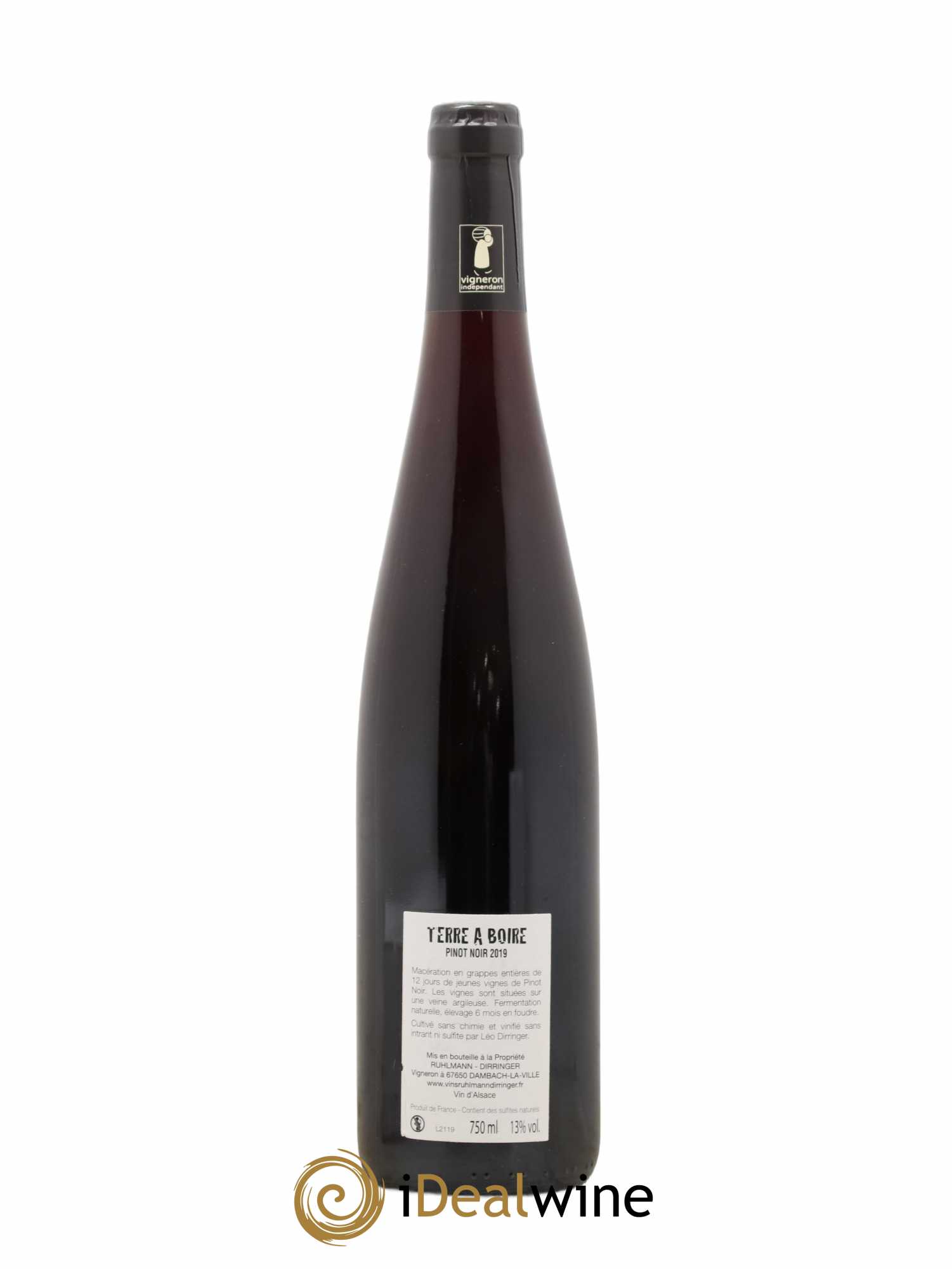Alsace Pinot Noir Terre à Boire Ruhlmann Dirringer 2019 - Posten von 1 Flasche - 1