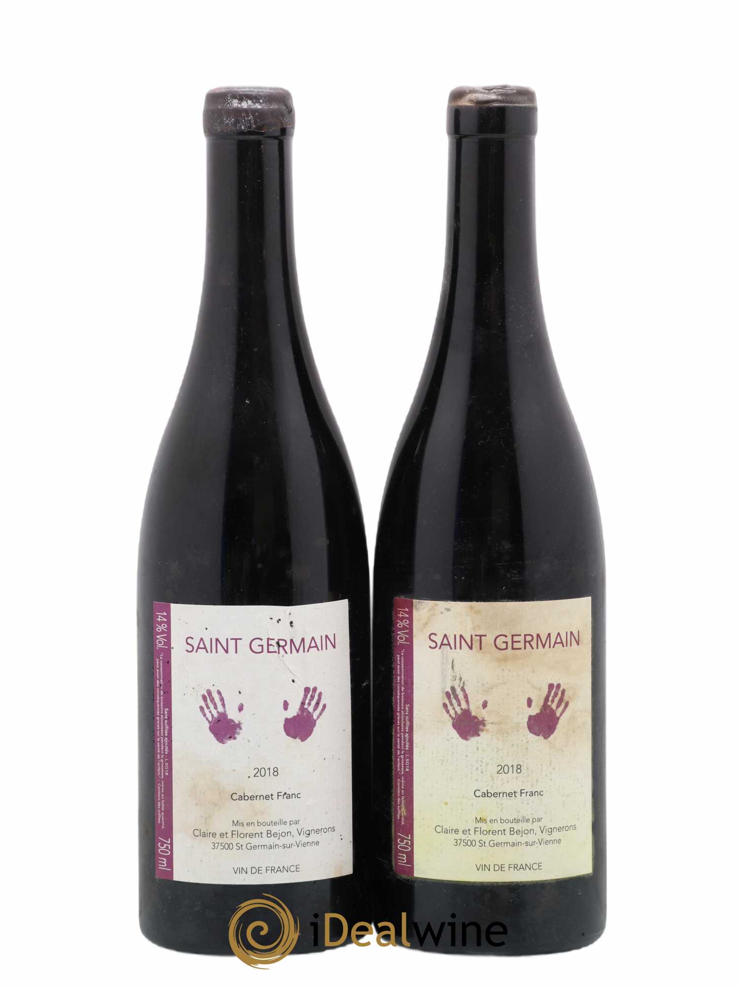 Vin de France Saint Germain Claire et Florent Béjon 2018 - Posten von 2 Flaschen - 0