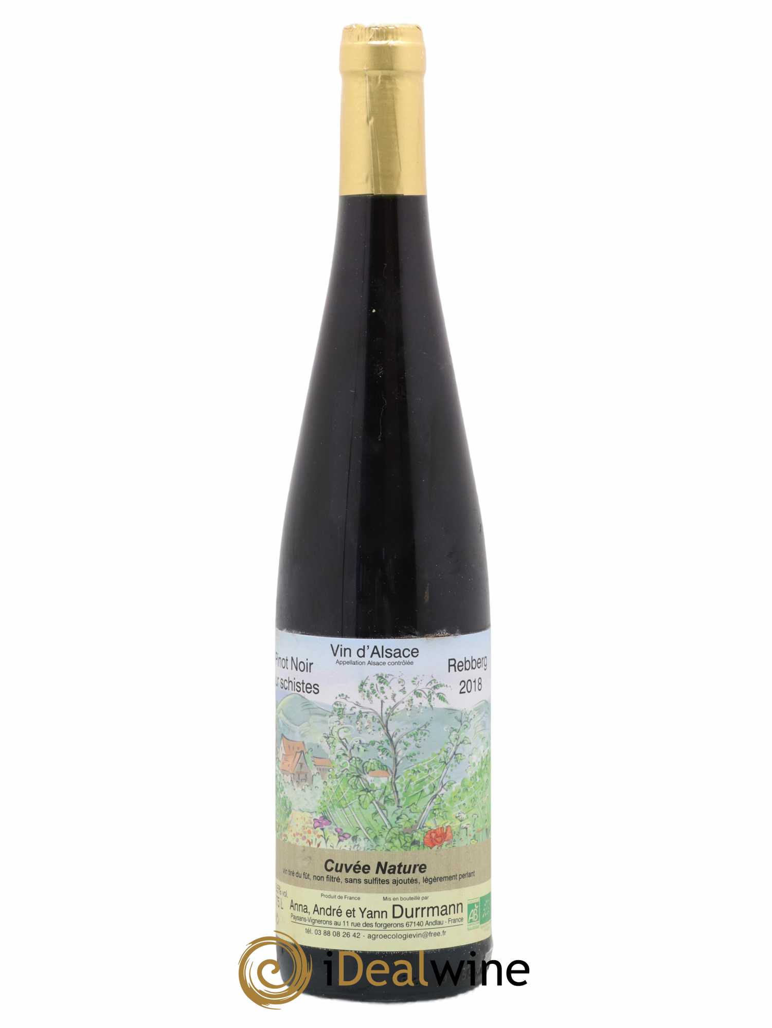 Alsace Pinot Noir Sur Schistes Cuvée Nature Durrmann 2018 - Posten von 1 Flasche - 0