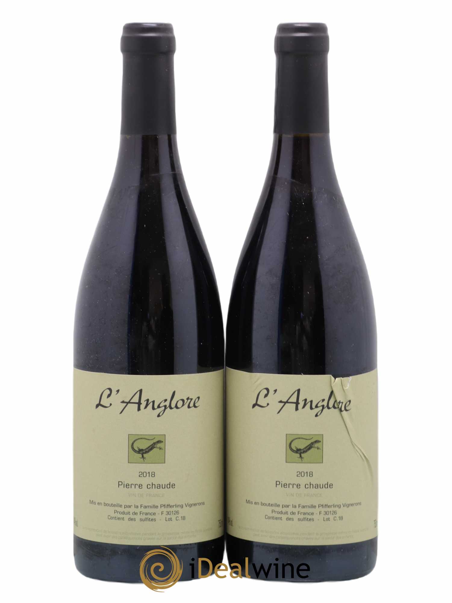 Vin de France Pierre chaude L'Anglore 2018 - Lot de 2 bouteilles - 0