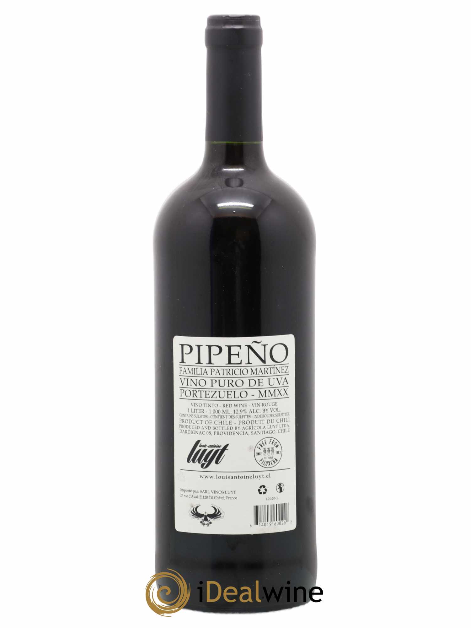 Chili Portezuelo Pipéno Vino Pura de Uva 2020 - Posten von 1 Flasche - 1