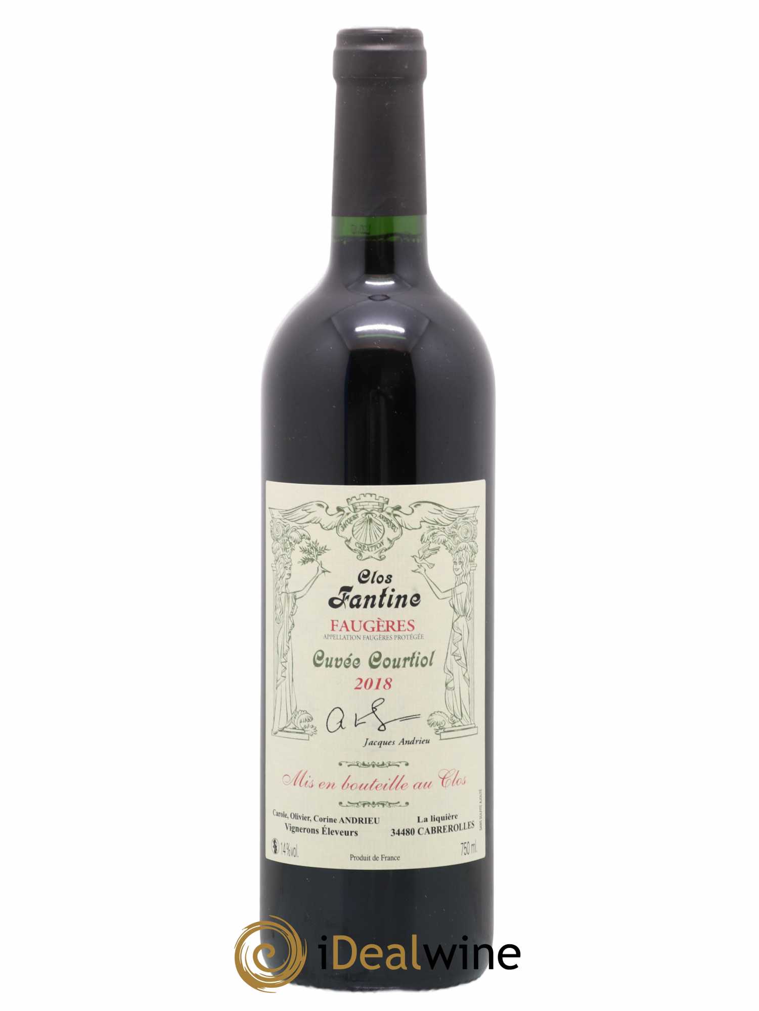 Faugères Clos Fantine Courtiol Famille Andrieu 2018 - Lot de 1 bouteille - 0