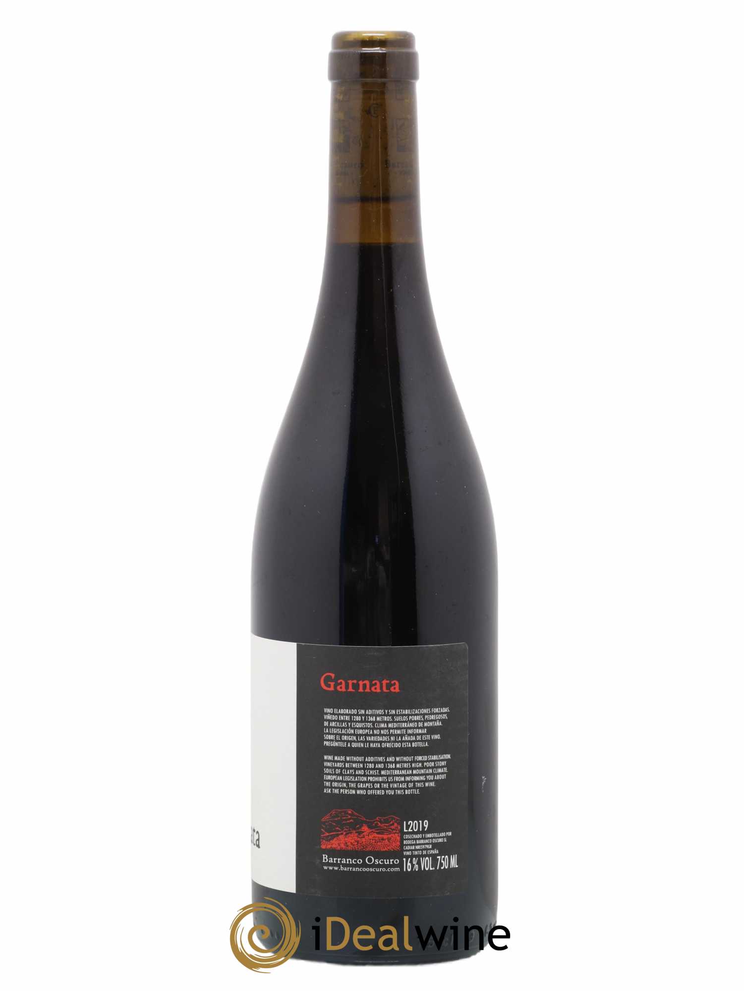 Espagne Garnata Domaine Barranco Oscuro 2019 - Lot de 1 bouteille - 1