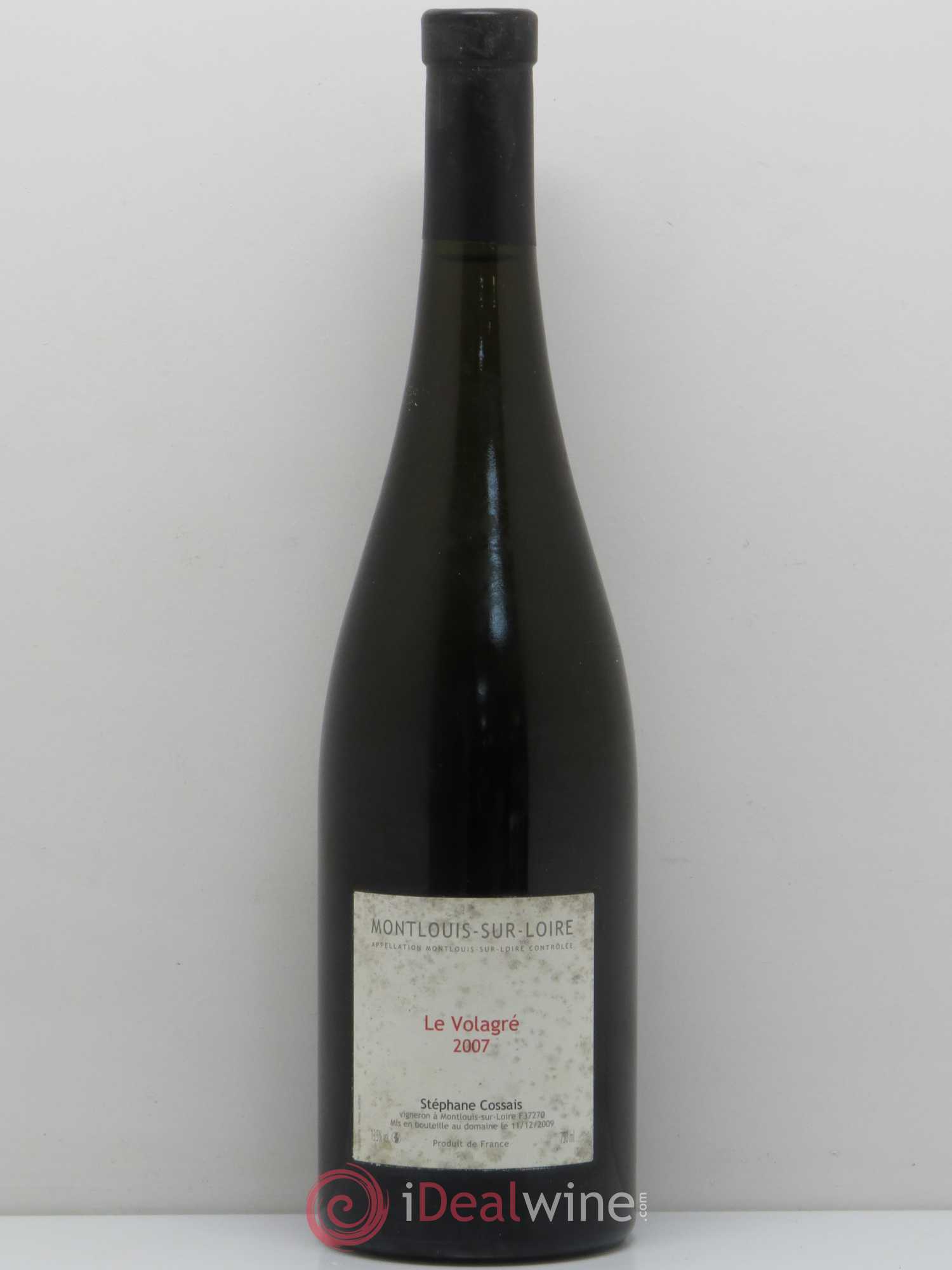 Montlouis-sur-Loire Le Volagré Stéphane Cossais 2007 - Lot de 1 bouteille - 0