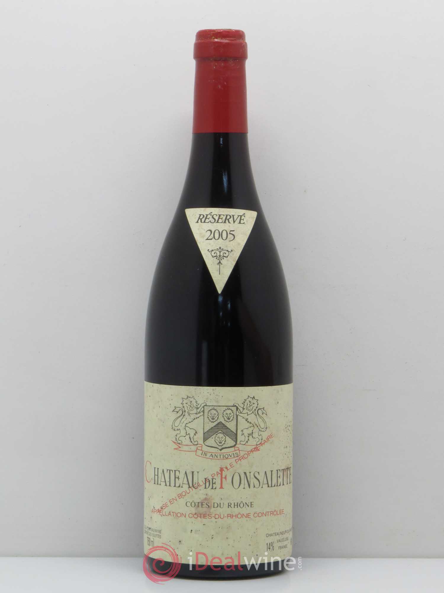 Côtes-du-Rhône Château de Fonsalette Emmanuel Reynaud 2005 - Lot de 1 bouteille - 0