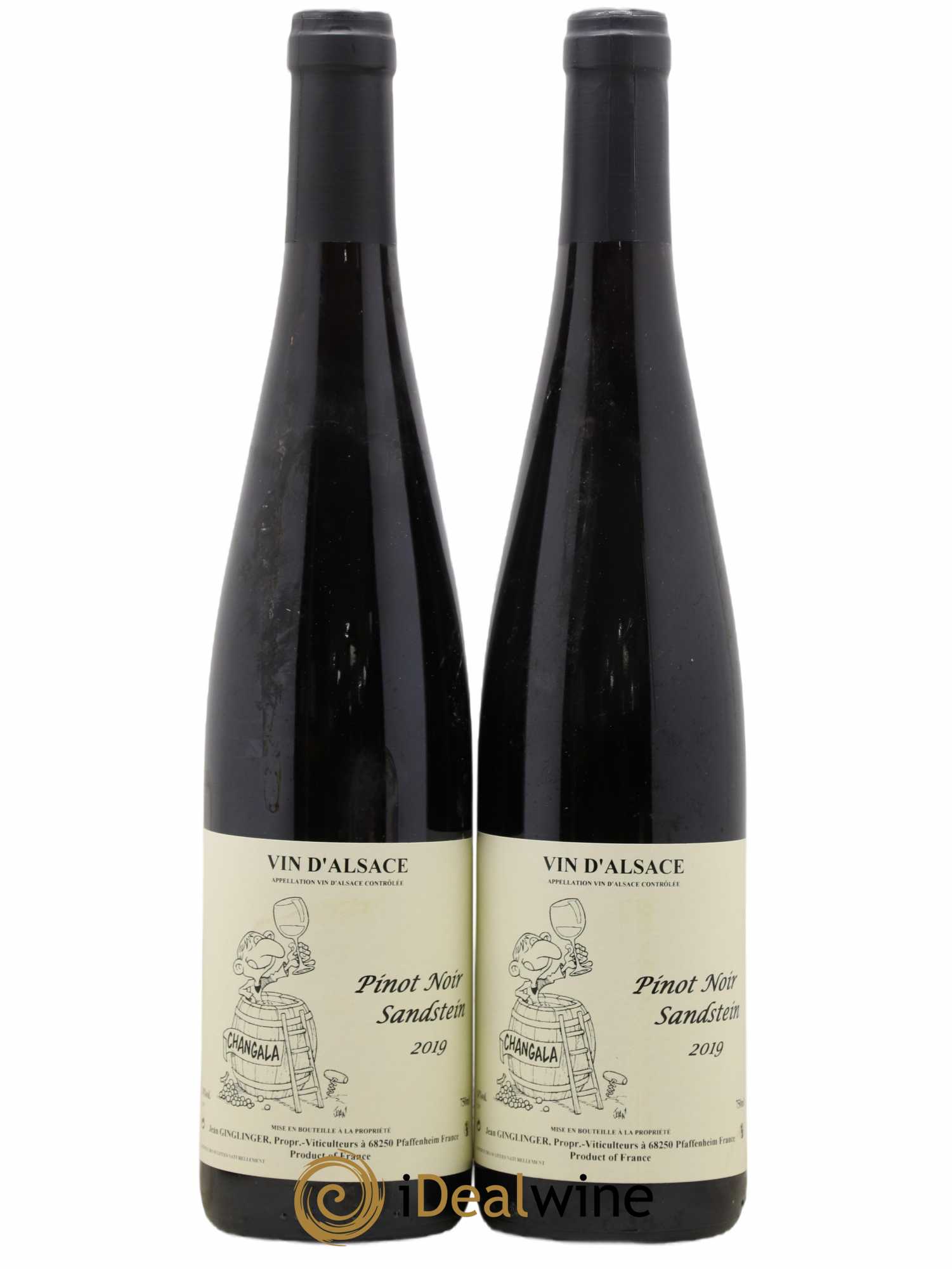 Pinot Noir Sandstein Ginglinger 2019 - Lot de 2 bouteilles - 0