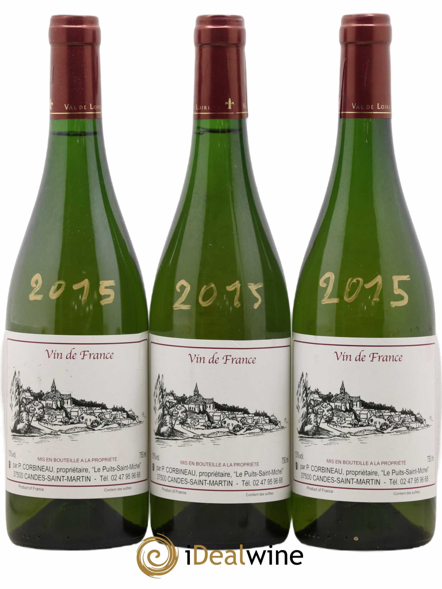 Vin de France Patrick Corbineau (Domaine) 2015 - Lot de 3 bouteilles - 0
