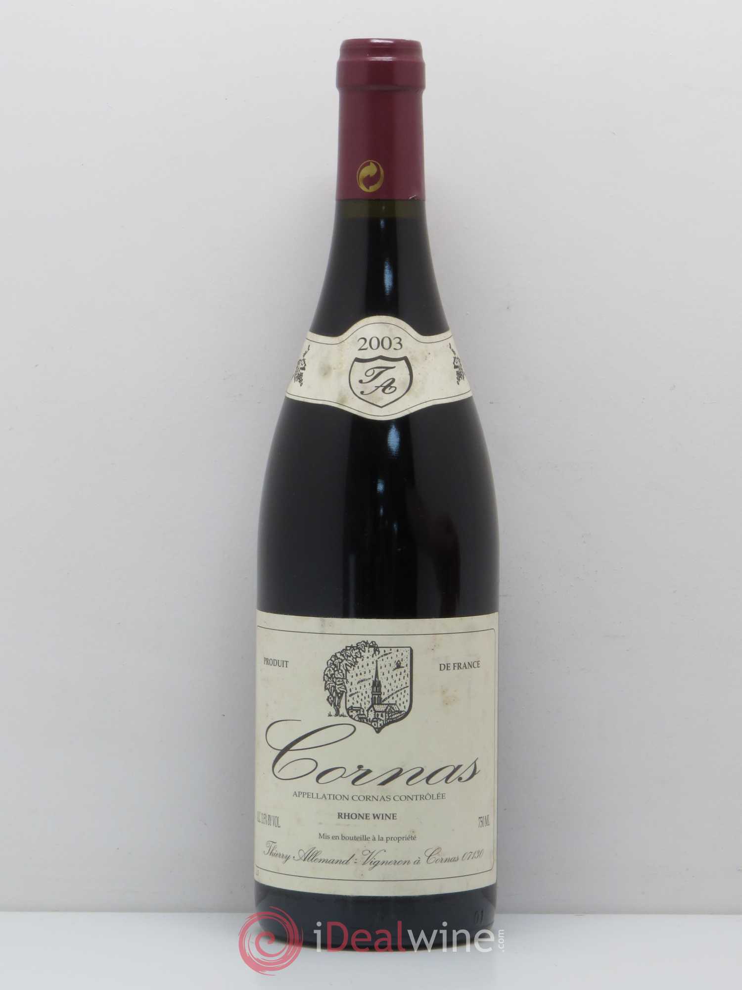 Cornas Thierry Allemand 2003 - Lot de 1 bouteille - 0