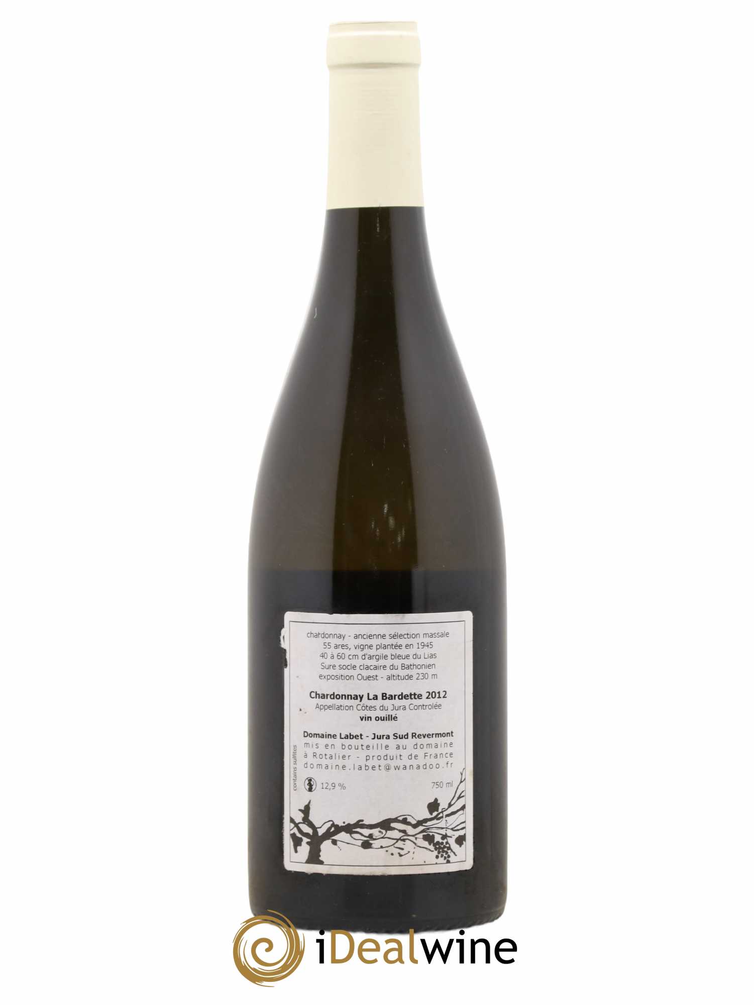 Côtes du Jura Chardonnay La Bardette Romain - Julien - Charline Labet 2012 - Lot de 1 bouteille - 1