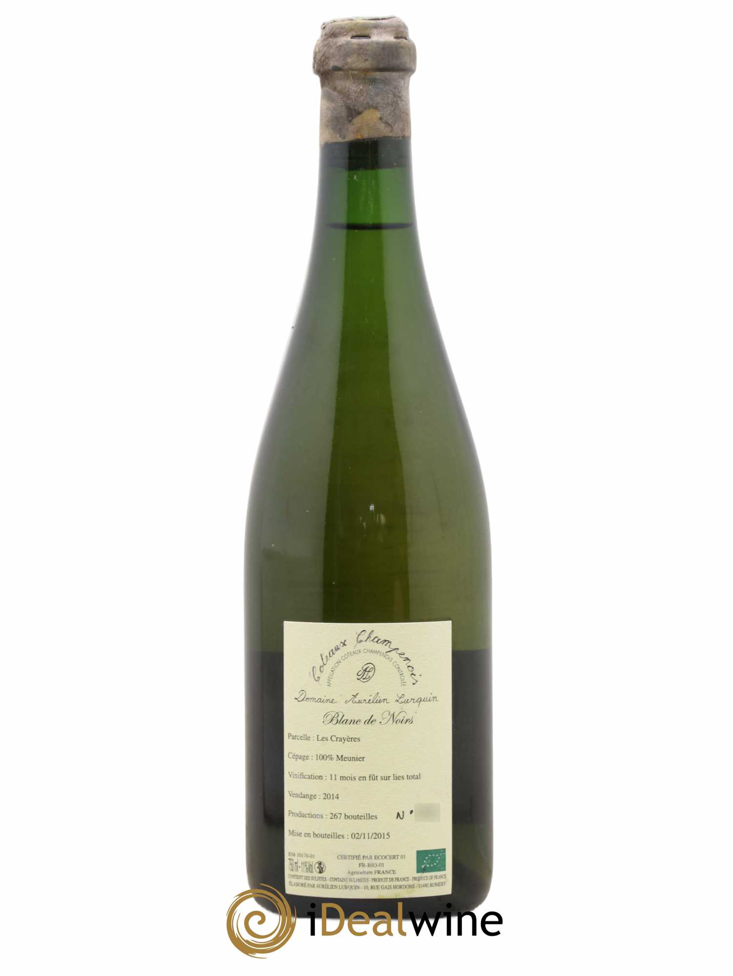 Coteaux Champenois Meunier Les Crayères Aurélien Lurquin 2014 - Posten von 1 Flasche - 1