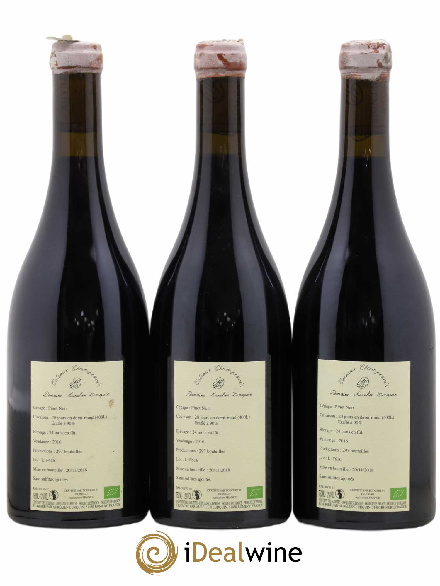 Coteaux Champenois Les Forcieres à l'état pur Aurélien Lurquin 2016 - Posten von 3 Flaschen - 1