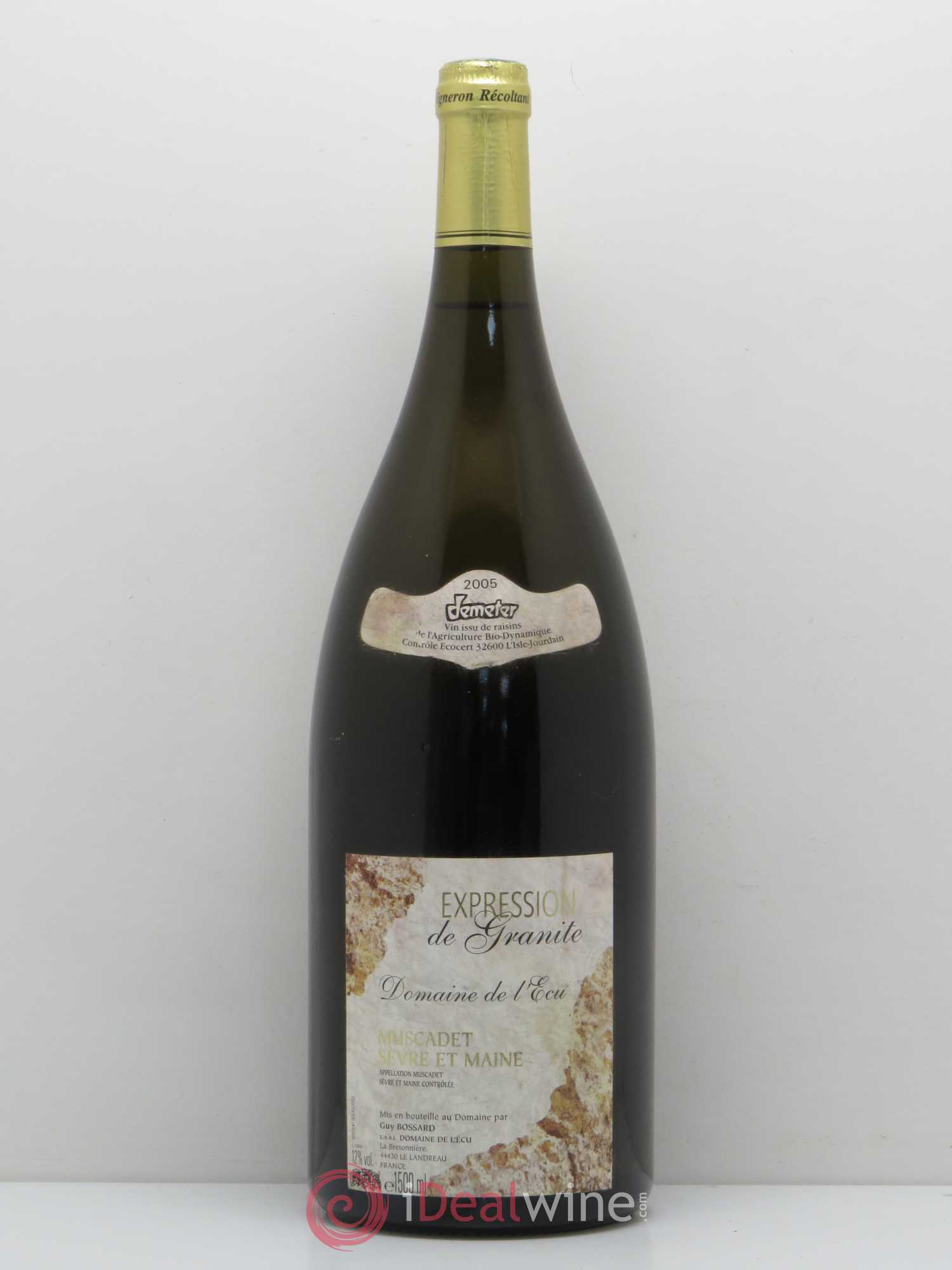 Vin de France (anciennement Muscadet-Sèvre-et-Maine) Expression de Granite Domaine de L'Ecu 2005 - Lot de 1 magnum - 0