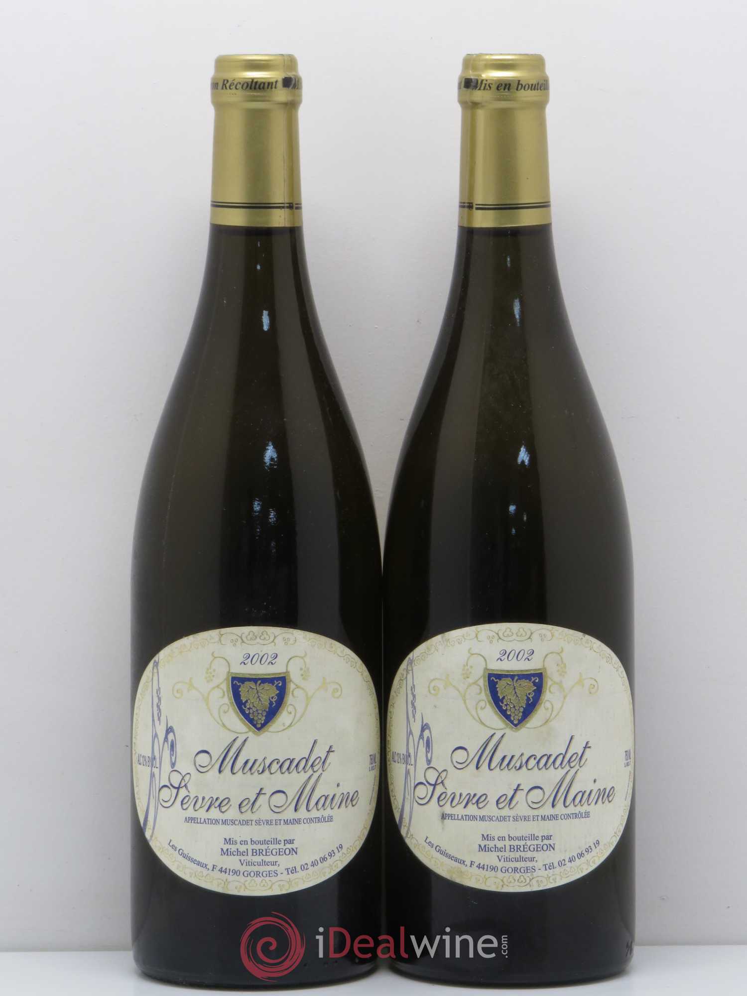 Muscadet-Sèvre-et-Maine André-Michel Bregeon (Domaine) 2002 - Lot de 2 bouteilles - 0