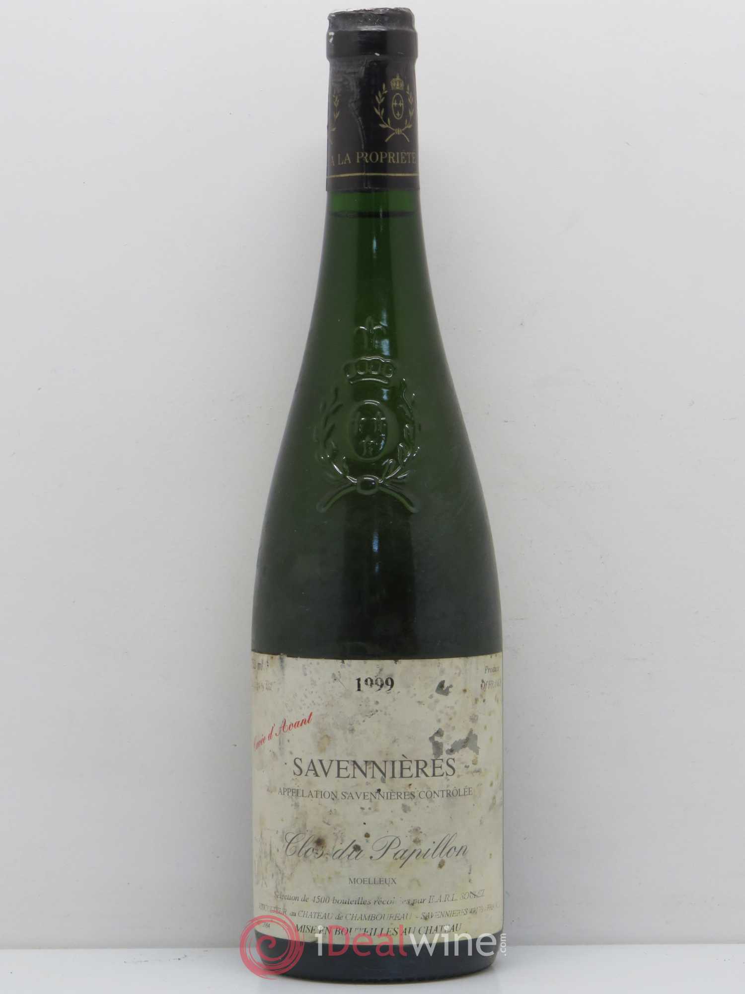 Savennières Clos du Papillon Cuvée d'avant Château de Chamboureau (sans prix de réserve) 1999 - Lot de 1 bouteille - 0