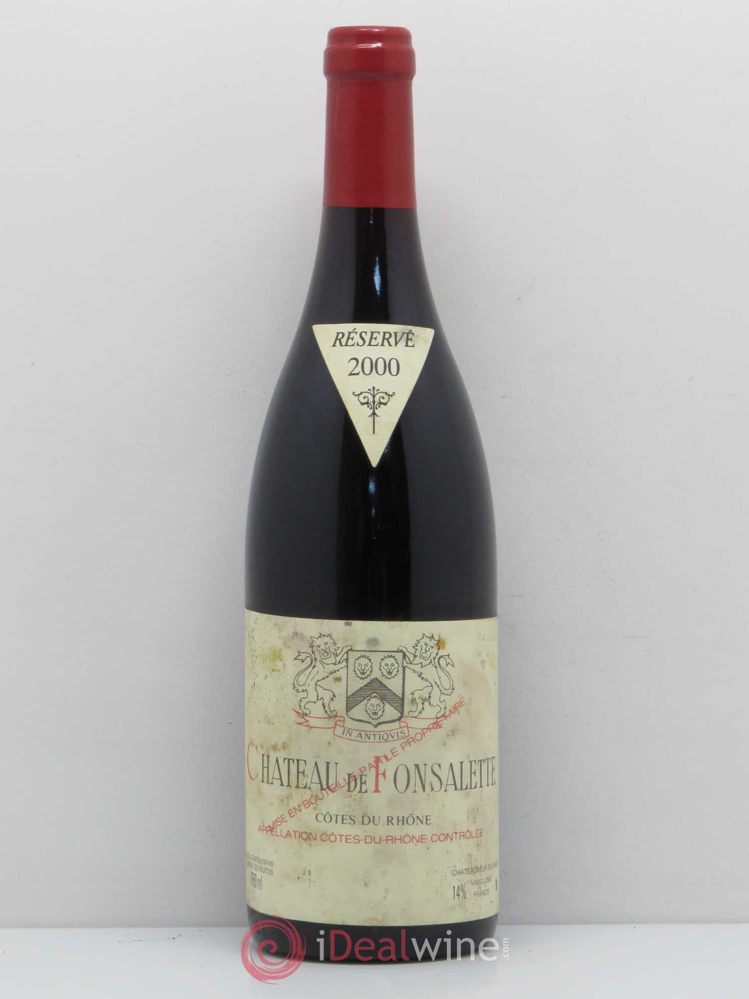 Côtes-du-Rhône Château de Fonsalette Emmanuel Reynaud 2000 - Lot de 1 bouteille - 0