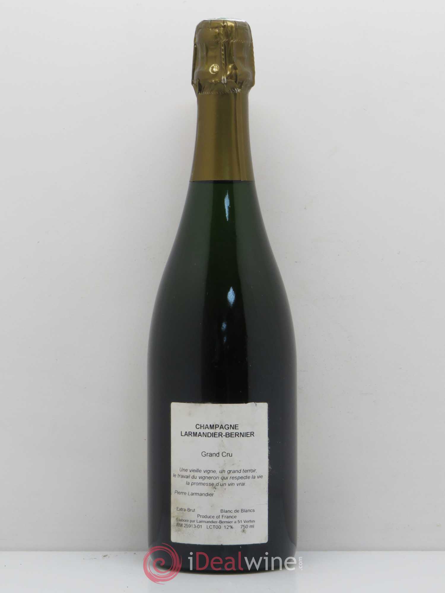 Vieille Vigne de Cramant Grand Cru Extra-Brut Larmandier-Bernier Blanc de Blancs 2000 - Lot de 1 bouteille - 1
