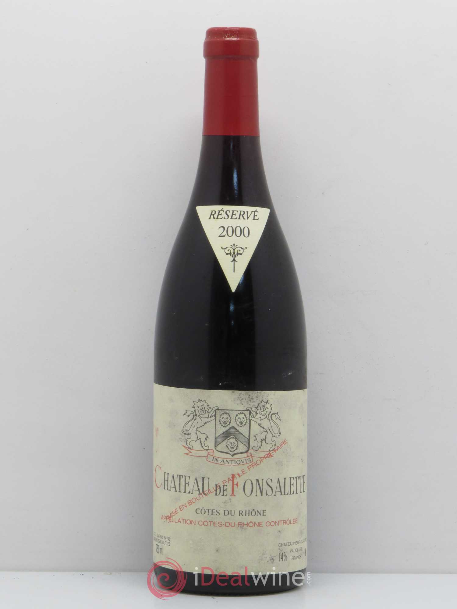 Côtes-du-Rhône Château de Fonsalette Emmanuel Reynaud 2000 - Lot de 1 bouteille - 0