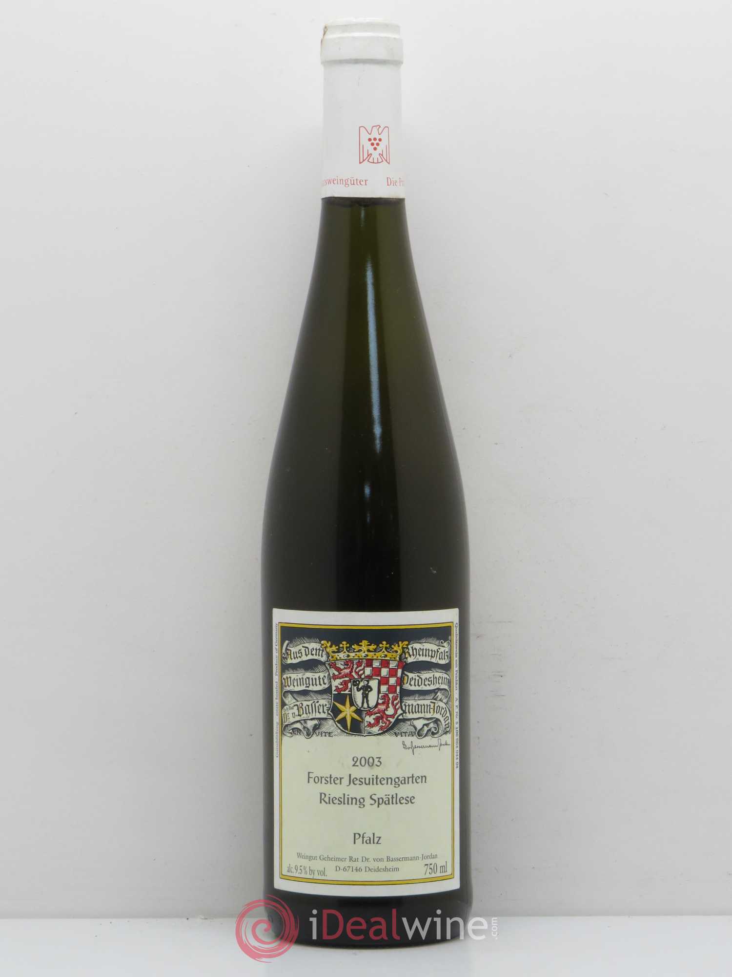 Allemagne Mosel-Saar Dr. von Bassermann-Jordan Forster Jesuitengarten Riesling Spatlese Pfalz 2003 - Posten von 1 Flasche - 0