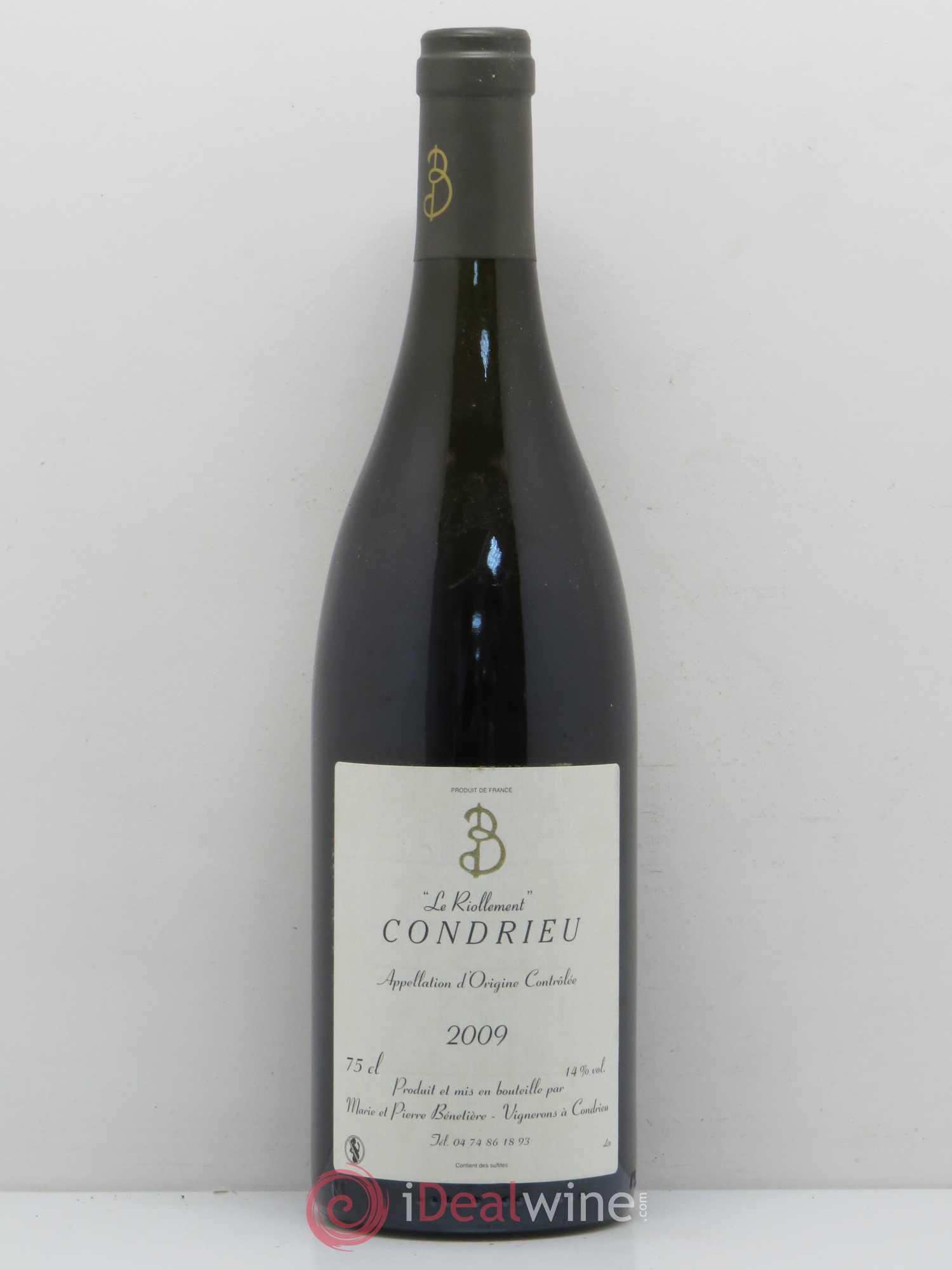 Condrieu Le Riollement Marie et Pierre Benetiere 2009 - Posten von 1 Flasche - 0