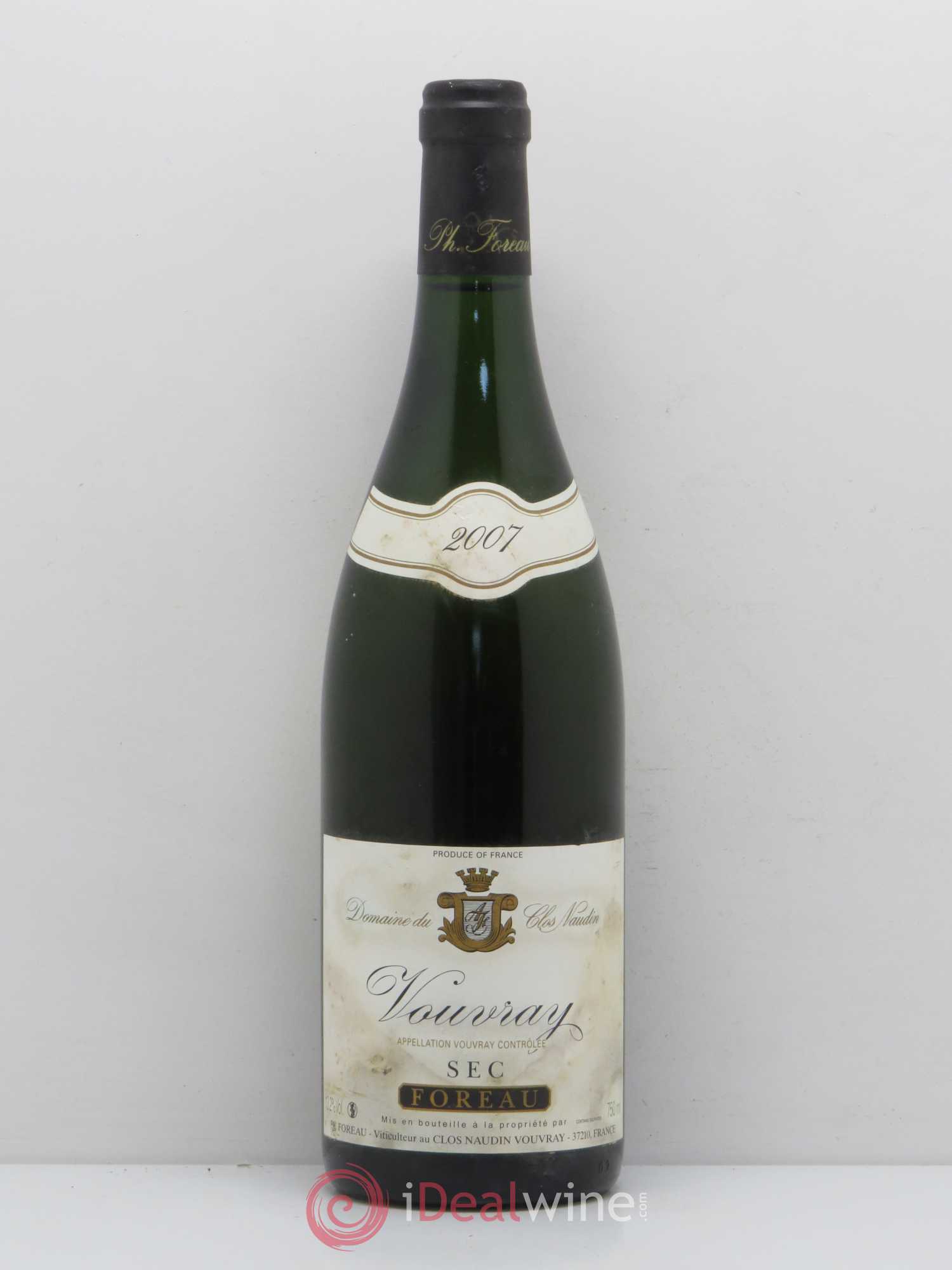 Vouvray Sec Clos Naudin - Philippe Foreau 2007 - Lot de 1 bouteille - 0