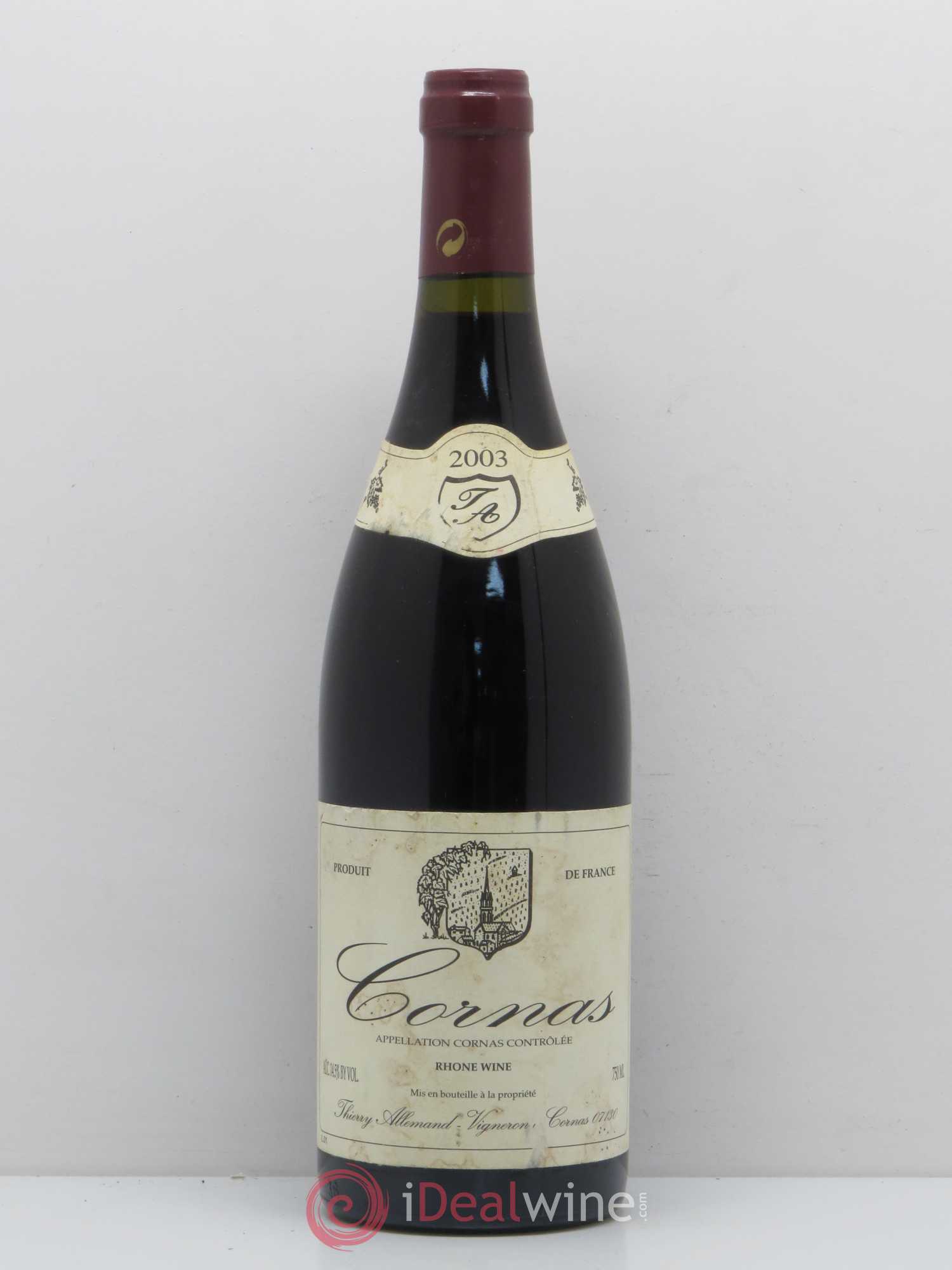 Cornas Thierry Allemand 2003 - Lot de 1 bouteille - 0