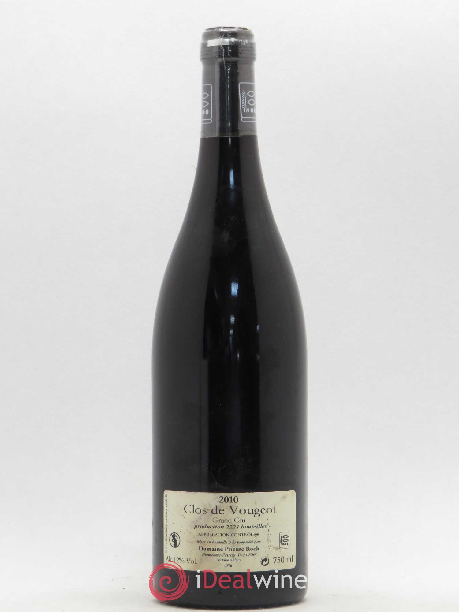 Clos de Vougeot Grand Cru Prieuré Roch 2010 - Lot de 1 bouteille - 1