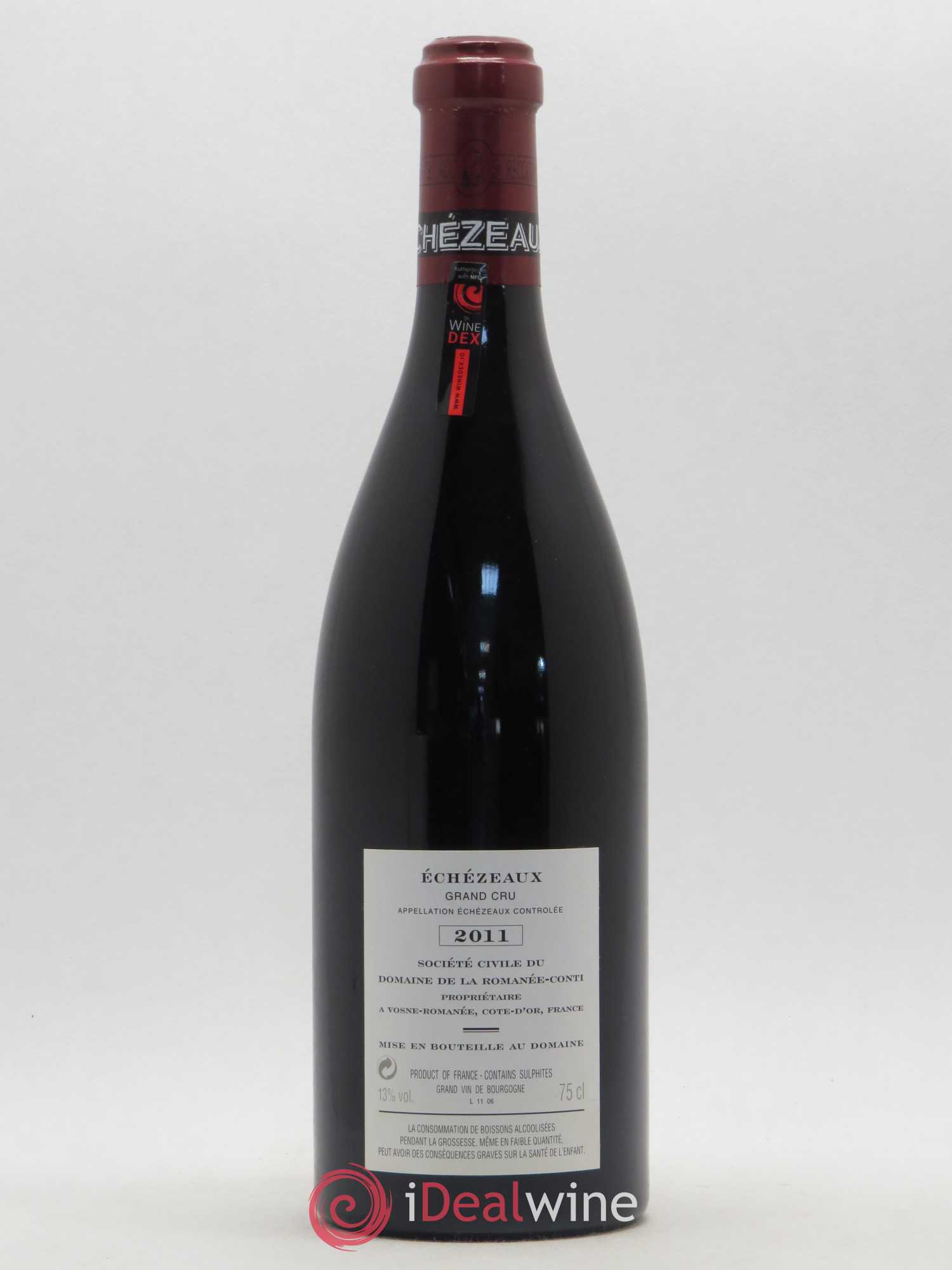 Echezeaux Grand Cru Domaine de la Romanée-Conti 2011 - Lot de 1 bouteille - 1