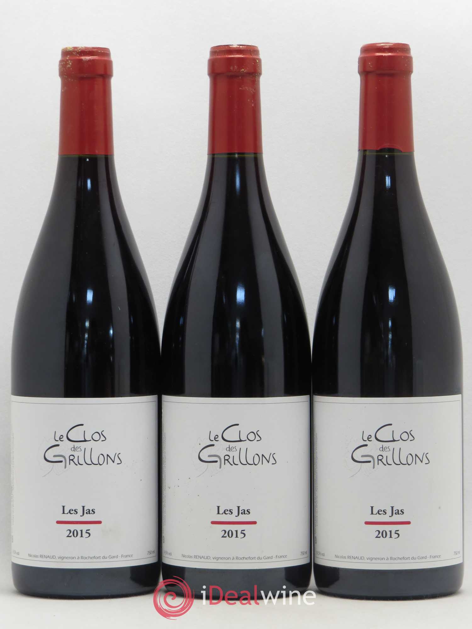 Côtes-du-Rhône Les Jas Clos des Grillons 2015 - Posten von 3 Flaschen - 0