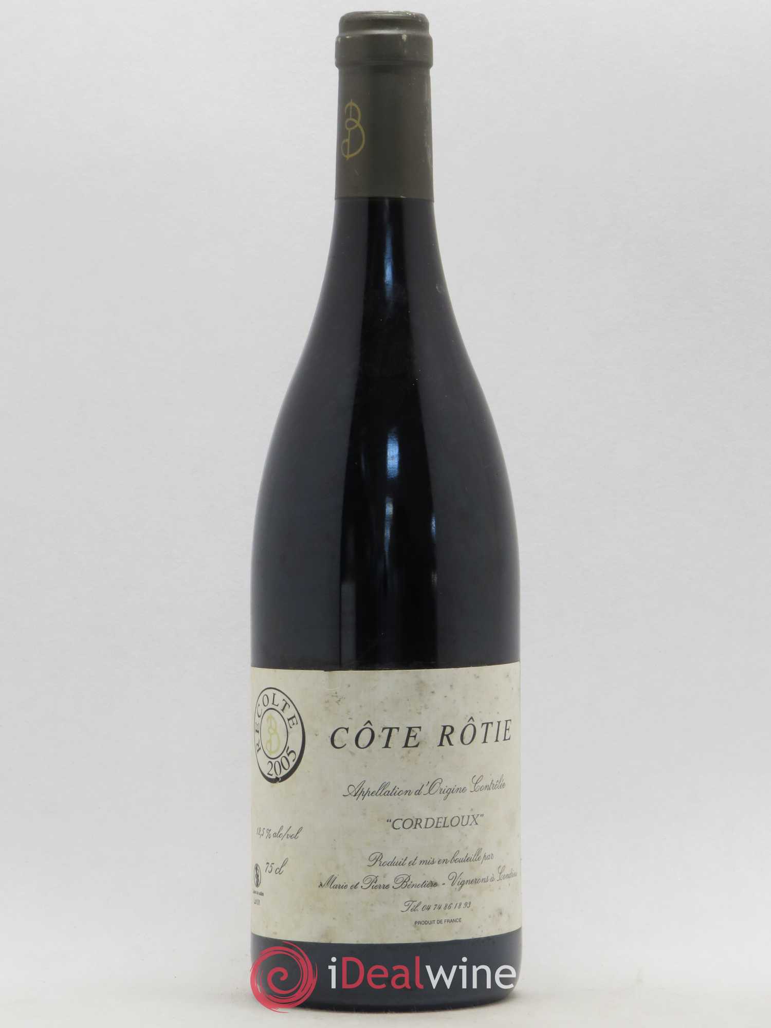 Côte-Rôtie Cordeloux Marie et Pierre Bénetière (Domaine) 2005 - Lot de 1 bouteille - 0