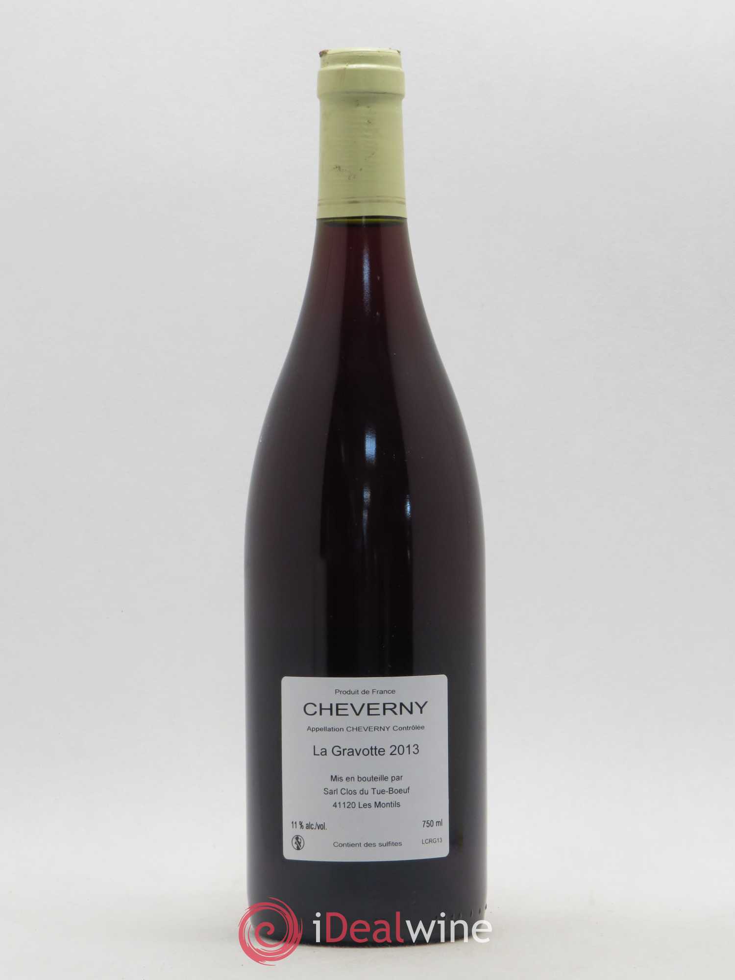 Cheverny La Gravotte Clos du Tue-Boeuf 2013 - Lot de 1 bouteille - 1