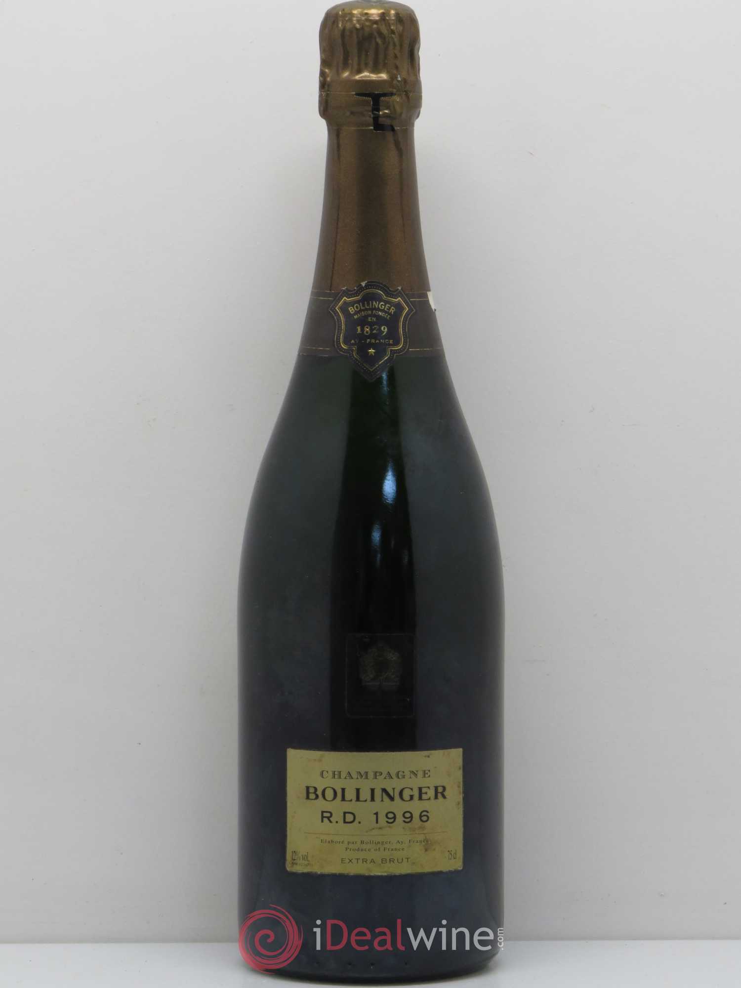 R.D. Extra-Brut Bollinger 1996 - Lot de 1 bouteille - 0