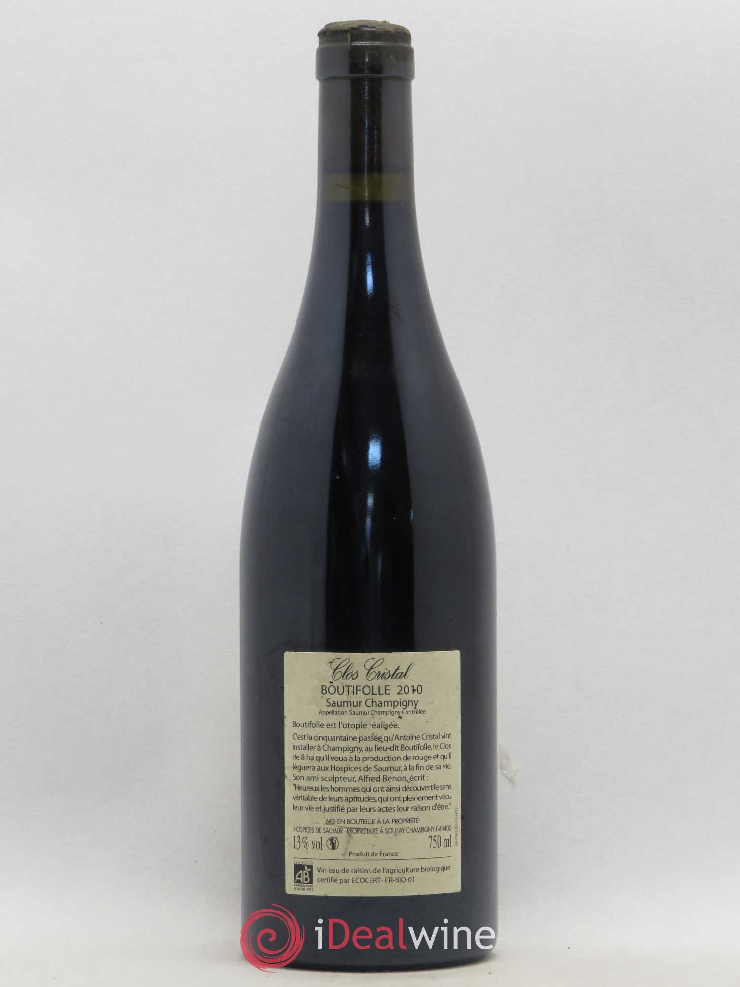 Saumur-Champigny Boutifolle Clos Cristal (Domaine) 2010 - Lot of 1 bottle - 1
