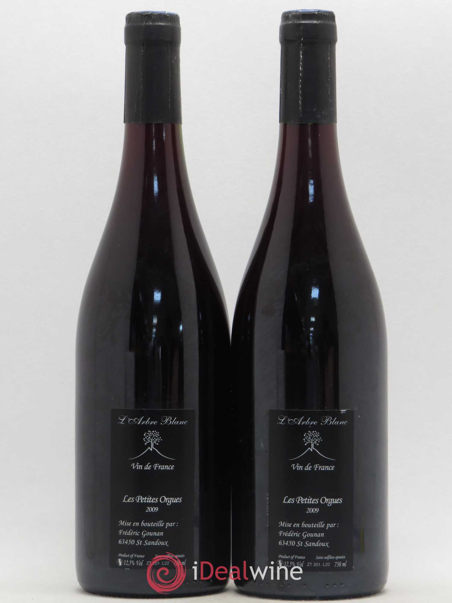Vin de France Petites Orgues Domaine de l'Arbre blanc 2009 - Lot de 2 bouteilles - 1