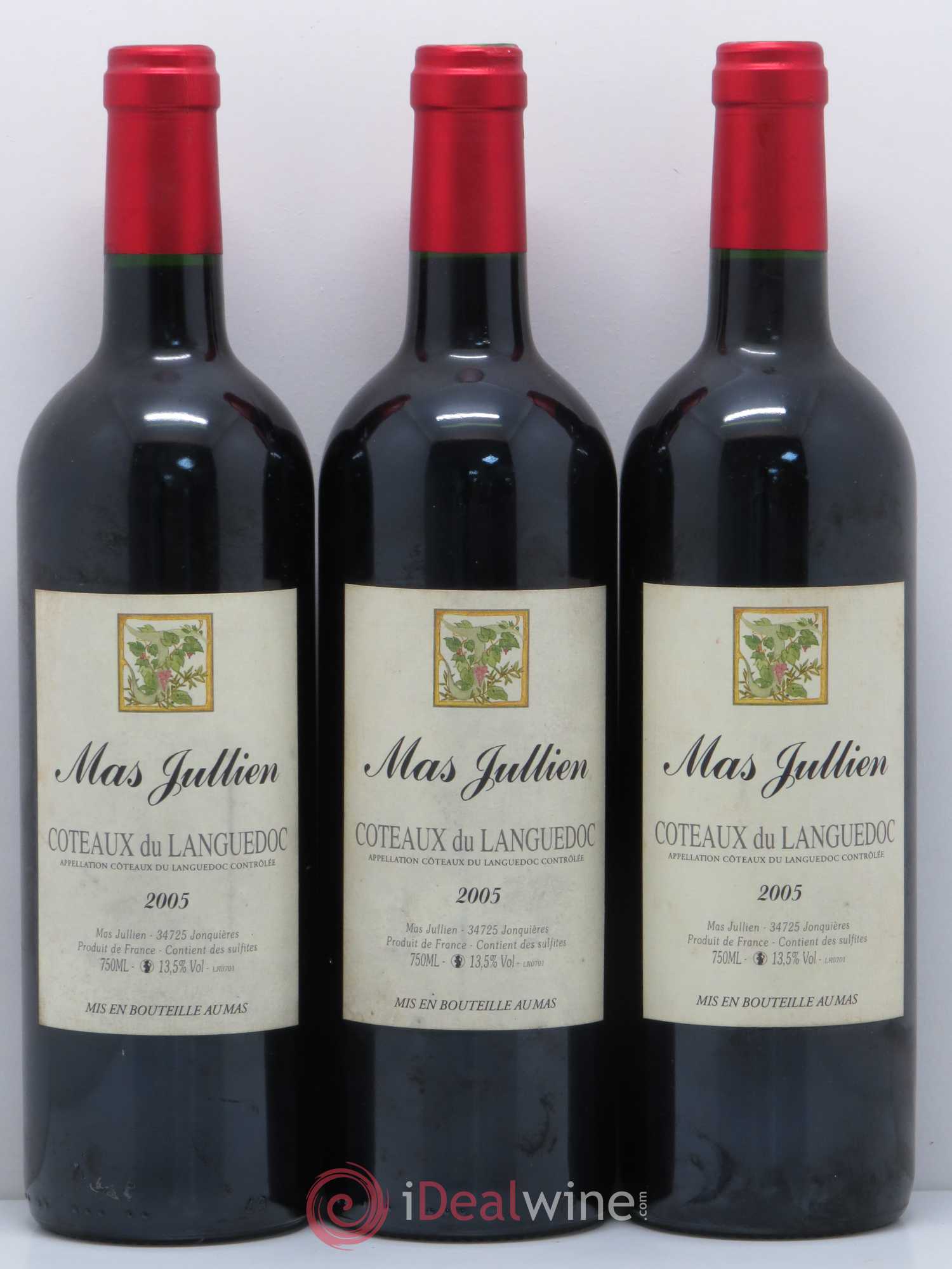 Terrasses du Larzac Mas Jullien Olivier Jullien 2005 - Lot de 3 bouteilles - 0