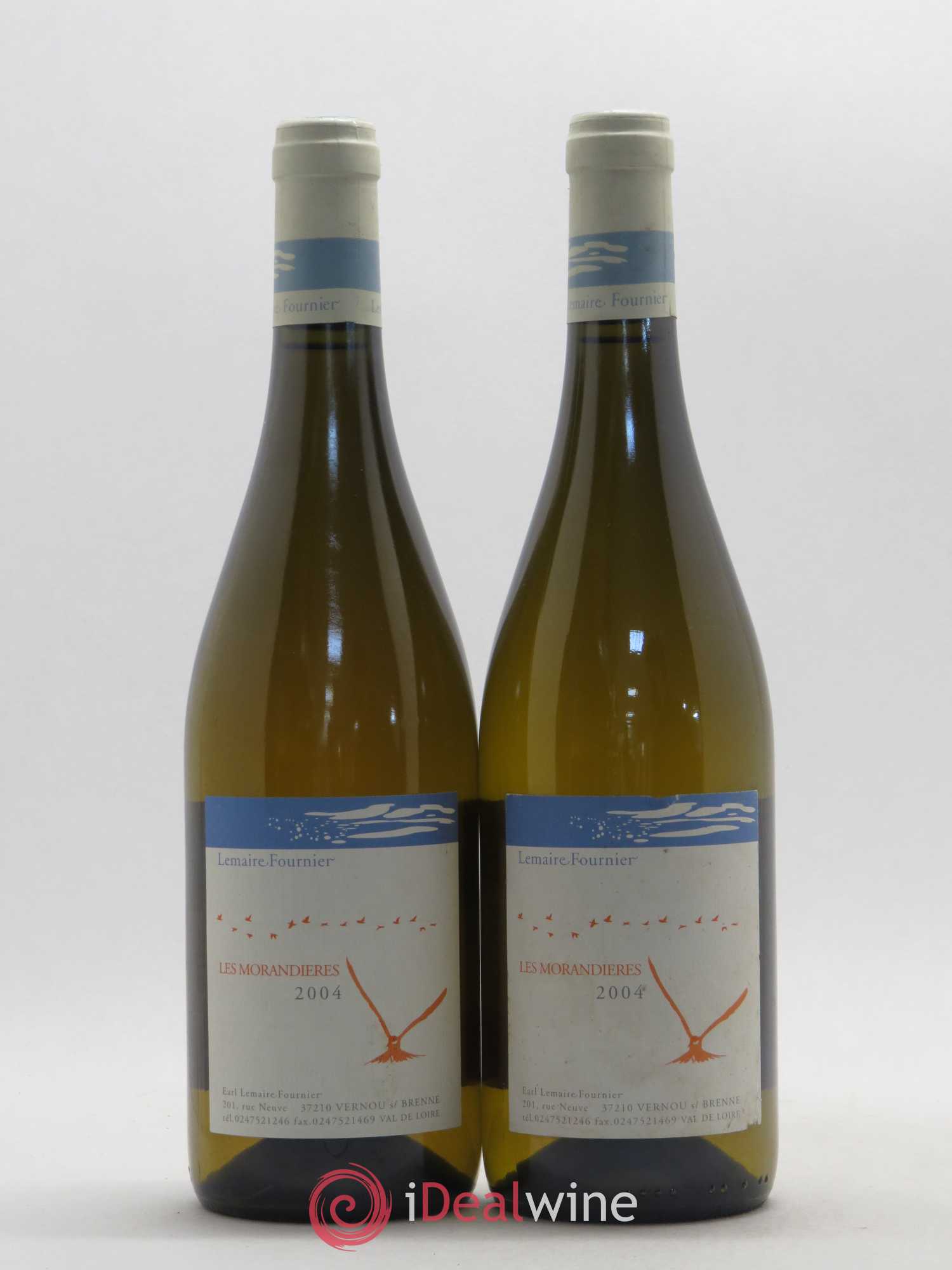 Vouvray Morandieres Domaine Lemaire Fournier 2004 - Posten von 2 Flaschen - 0