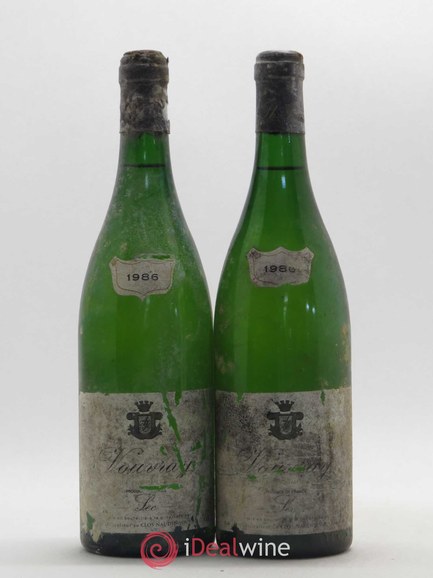 Vouvray Sec Clos Naudin - Philippe Foreau 1986 - Posten von 2 Flaschen - 0